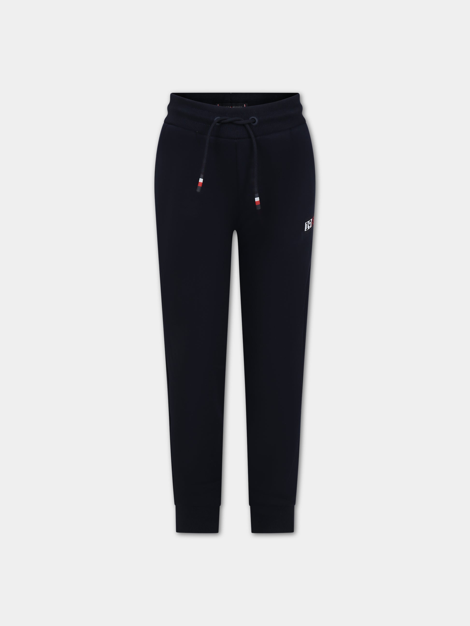 Pantaloni blu per bambino con logo,Tommy Hilfiger Junior,23WMTHKB0KB08475T DW5