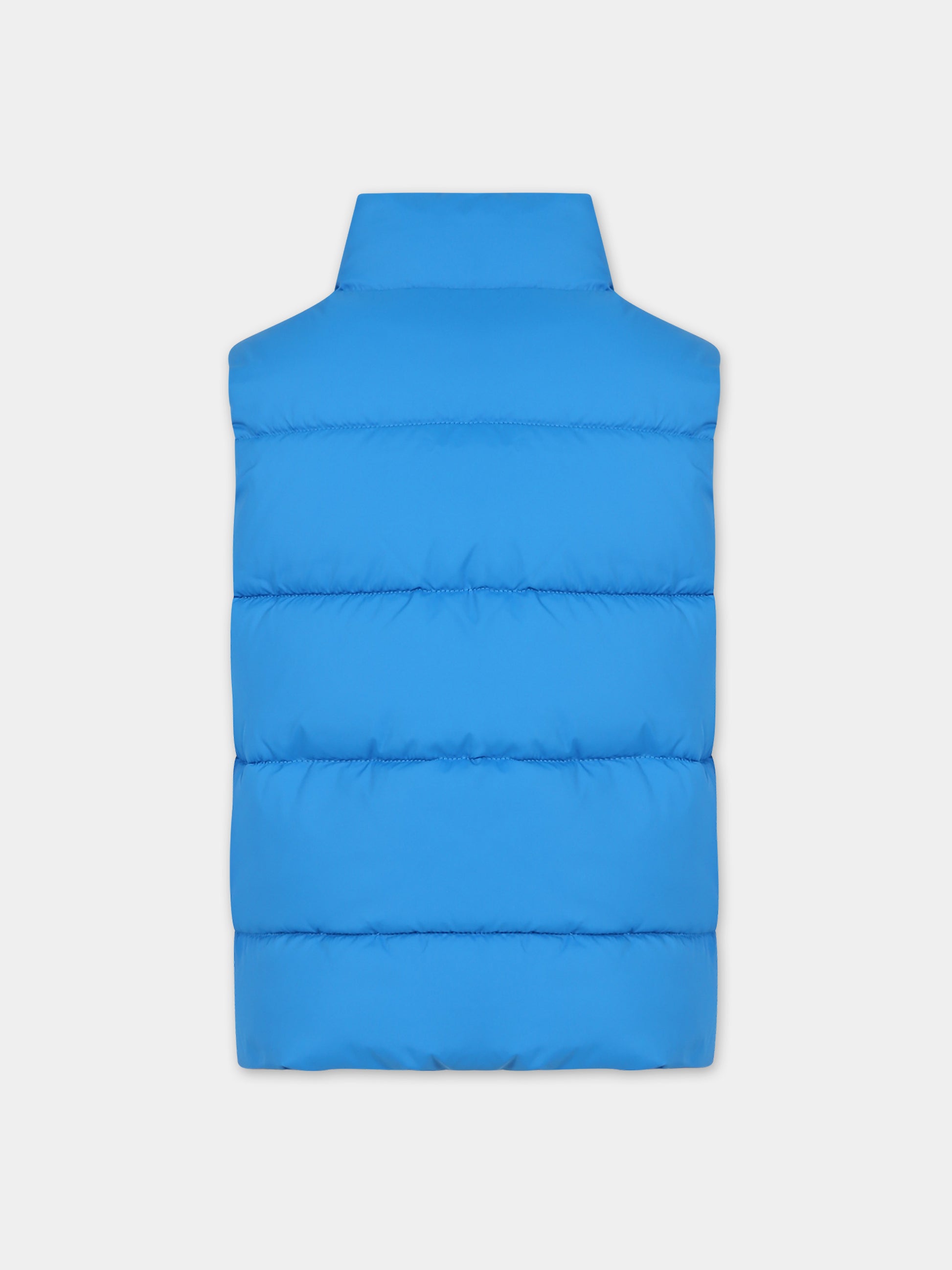 Gilet azzurro per bambino con logo,Tommy Hilfiger Junior,23WMTHKB0KB08557T CZU