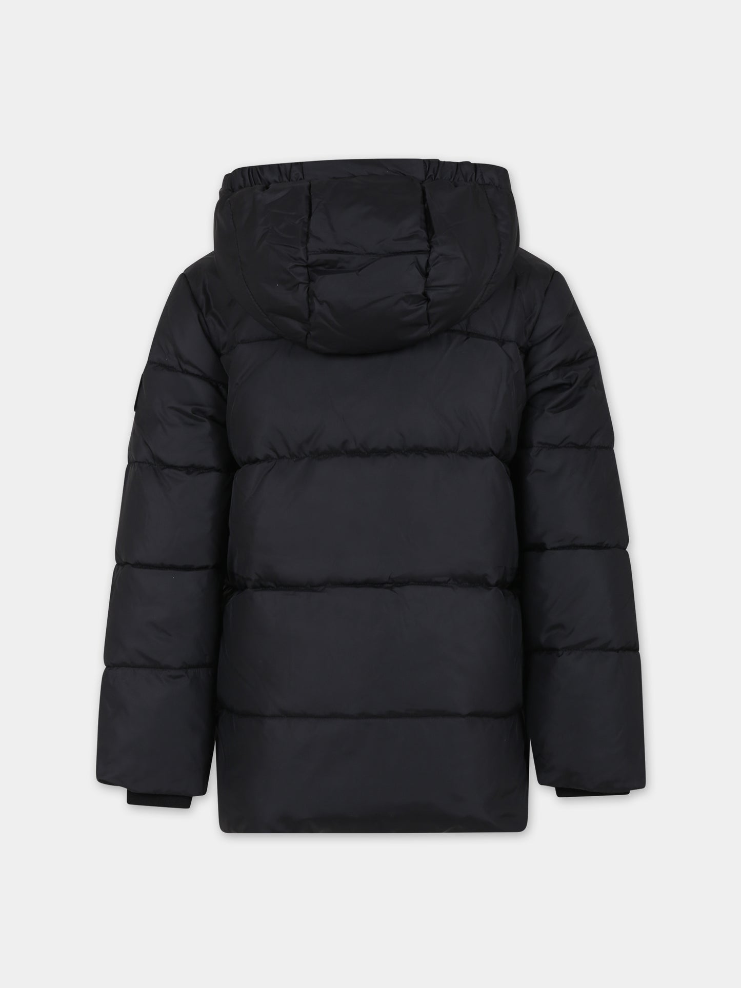 Piumino nero per bambini con logo,Calvin Klein Kids,23WMCKIB0IB01276 BEH