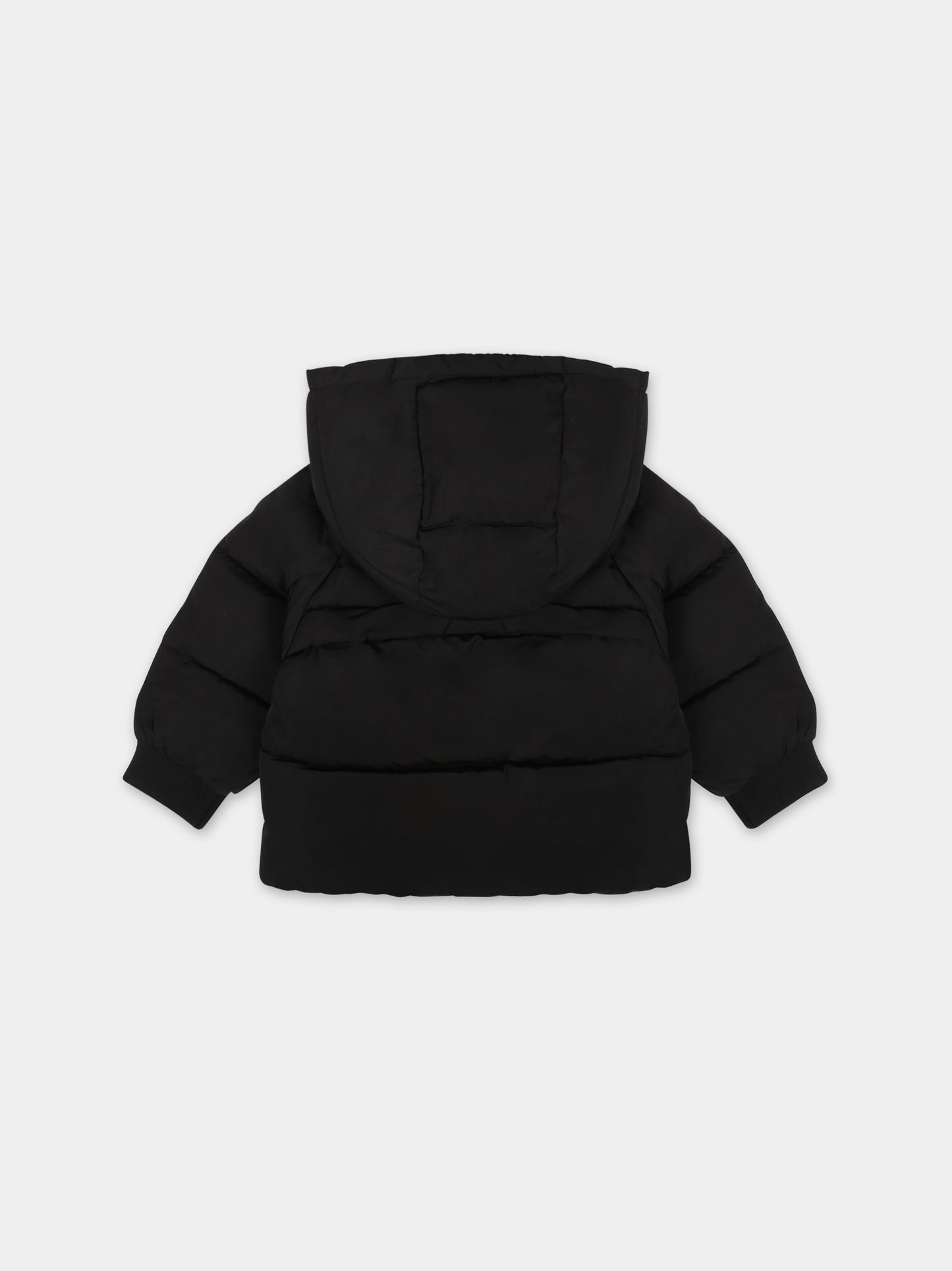 Piumino nero per neonato con logo,Calvin Klein Kids,23WMCKIN0IN00126 BEH