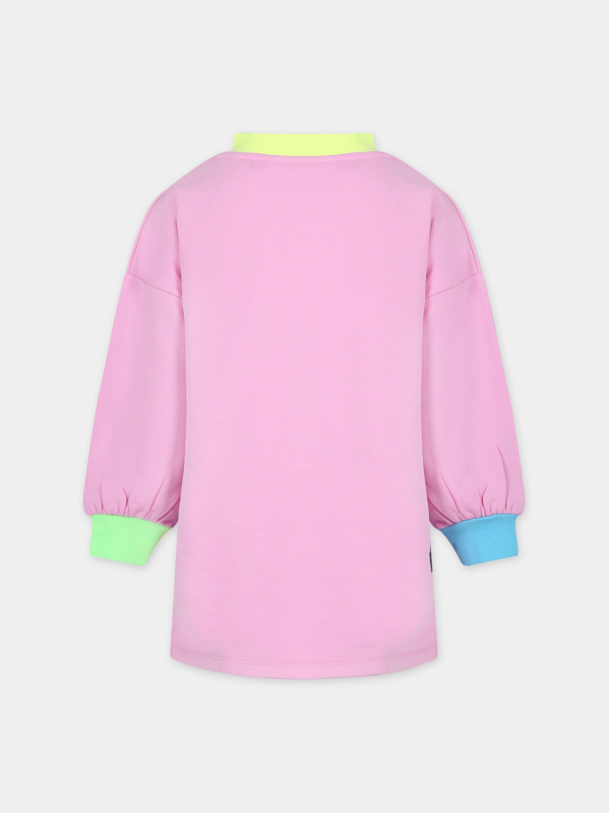 Vestito rosa per bambina con stampa Woder Woman,Billieblush,U12863 47C