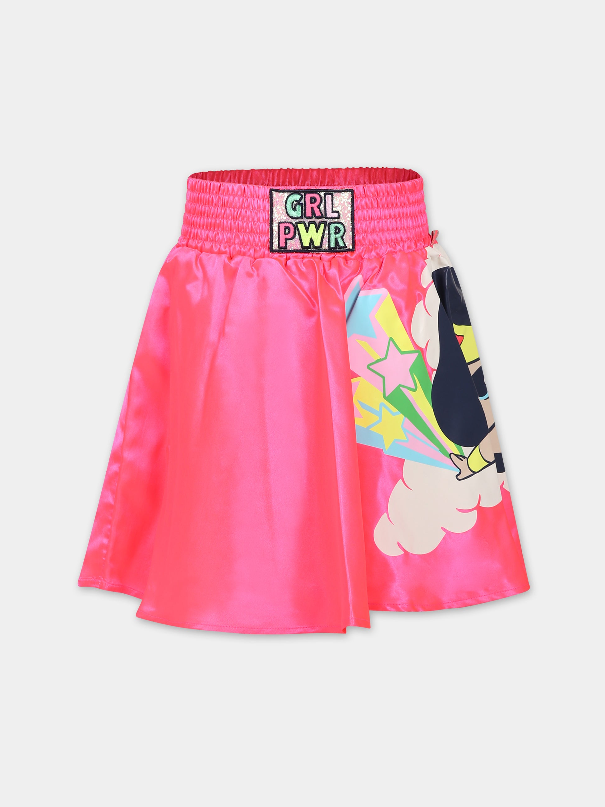 Gonna fucsia per bambina con stampa Wonder Woman,Billieblush,U13359 47A