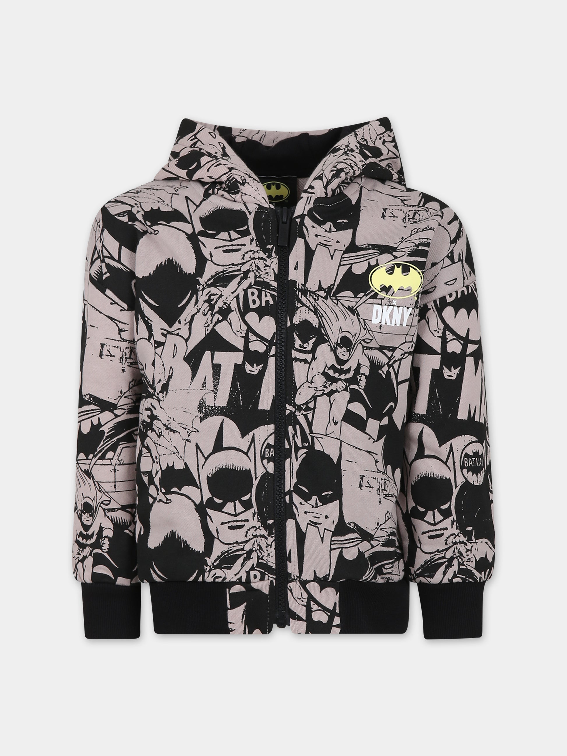 Felpa multicolor per bambino con logo,Dkny,D55010 09B