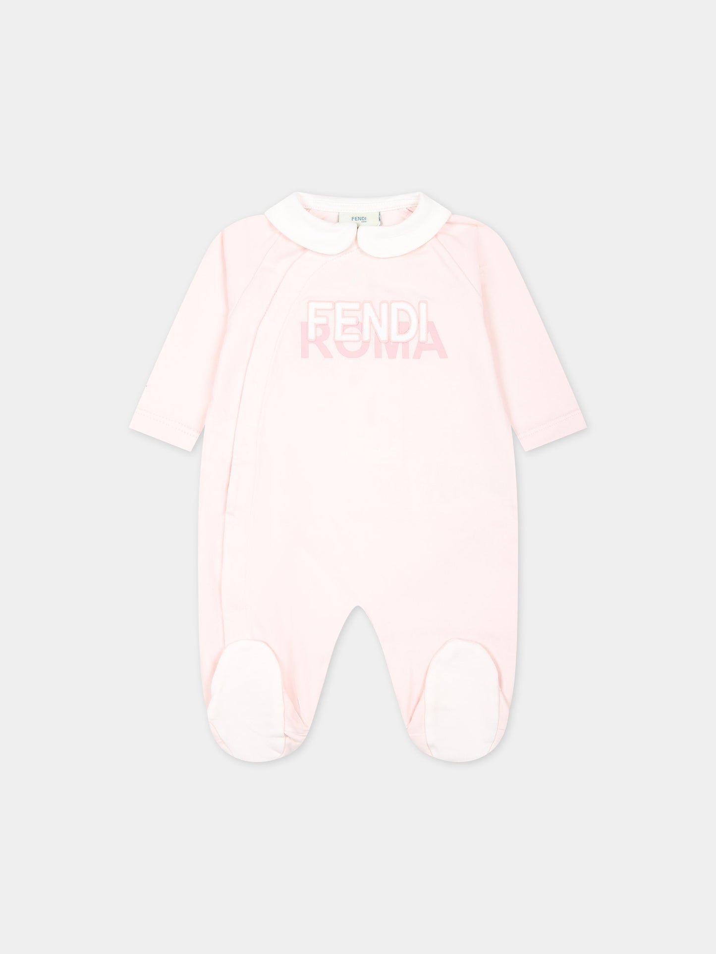 Set rosa con logo per neonata,Fendi Kids,BUK110 ST8 F0C11