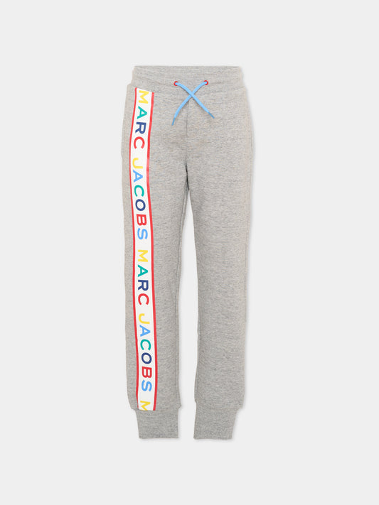 Pantaloni sportivi grigi per bambino con logo,Marc Jacobs,W24273 A35