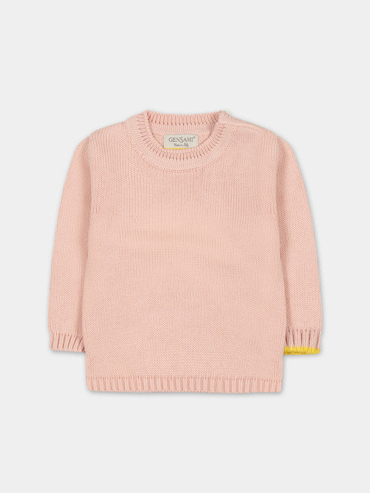 Maglione rosa per neonata,Gensami,GIR01-B-CUORE