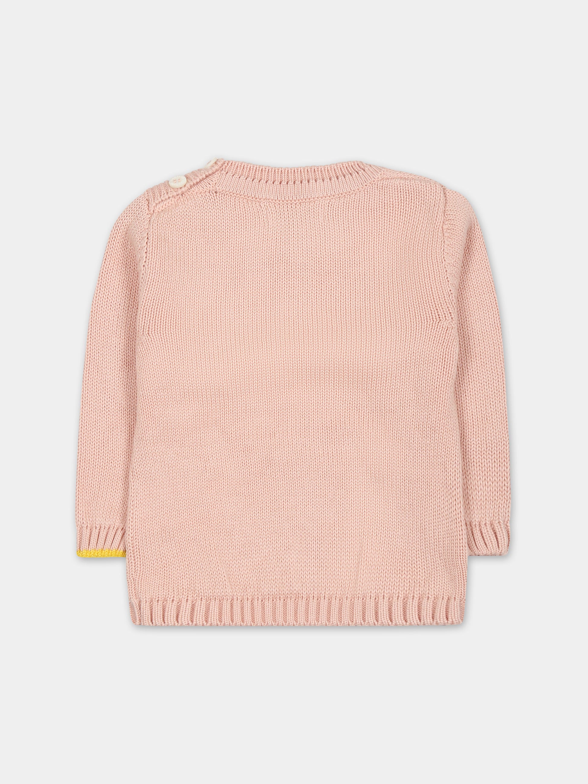 Maglione rosa per neonata,Gensami,GIR01-B-CUORE