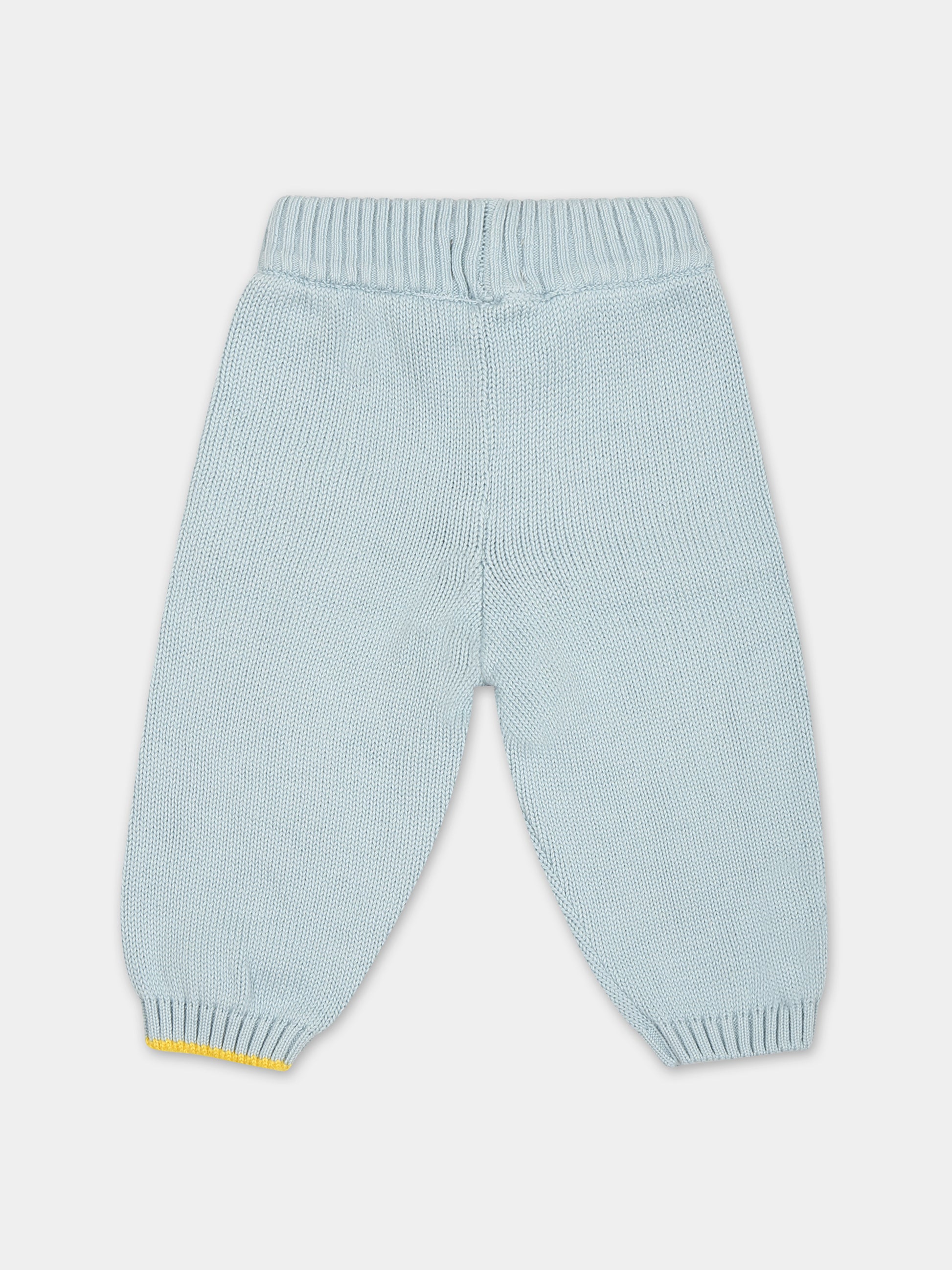 Pantaloni azzurri per neonato con cuori,Gensami,PT01-B-CUORE