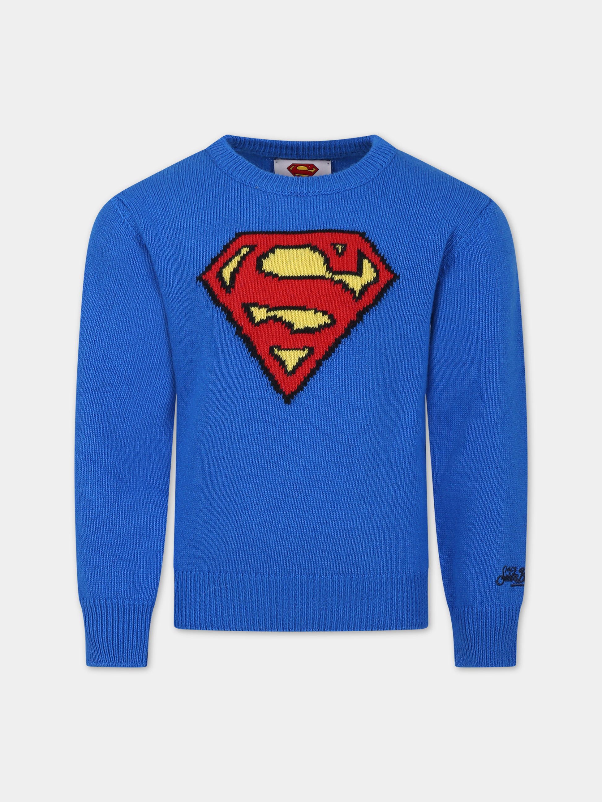 Maglione azzurro per bambino con Superman,Mc2 Saint Barth,DOUGLAS SUPERMAN 17