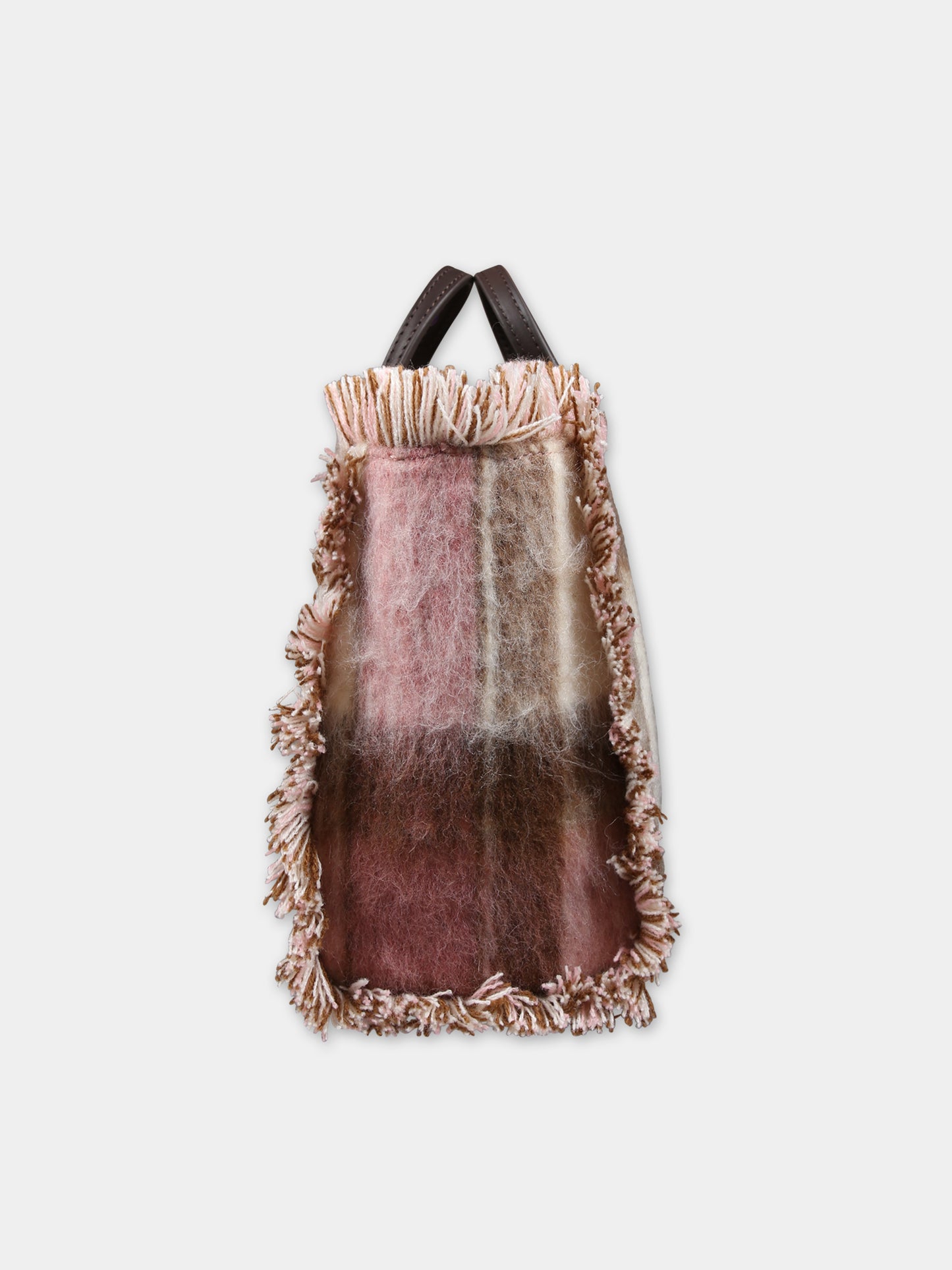 Borsa rosa per bambina con logo,Mc2 Saint Barth,VANITY MINI W TARTAN 1021 EMB