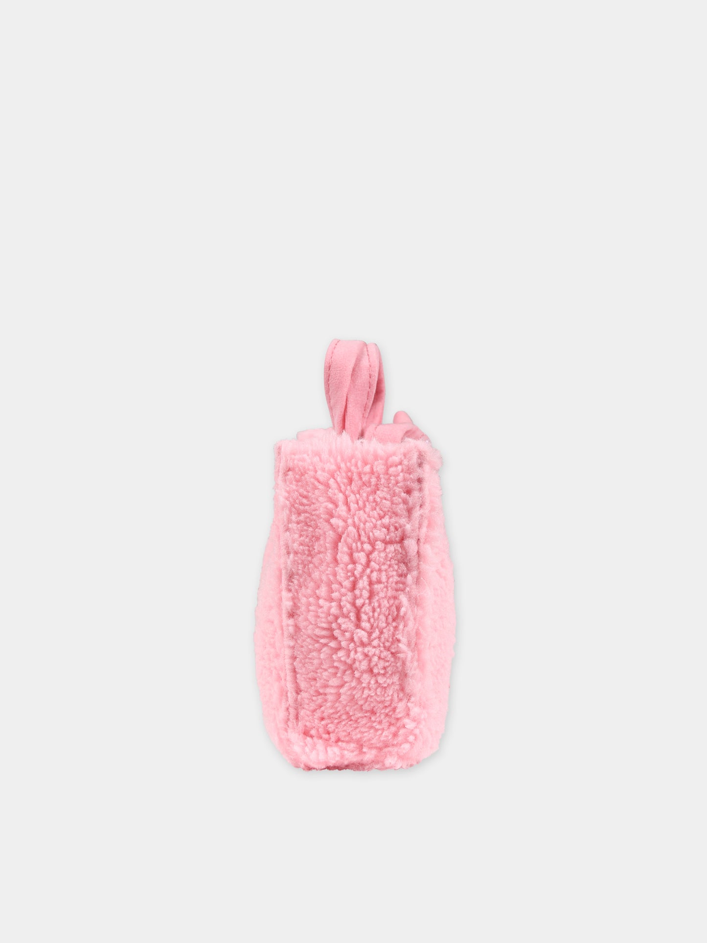 Borsa porta cellulare rosa per bambina con logo,Mc2 Saint Barth,PHONE BAG TEDDY 21 EMB