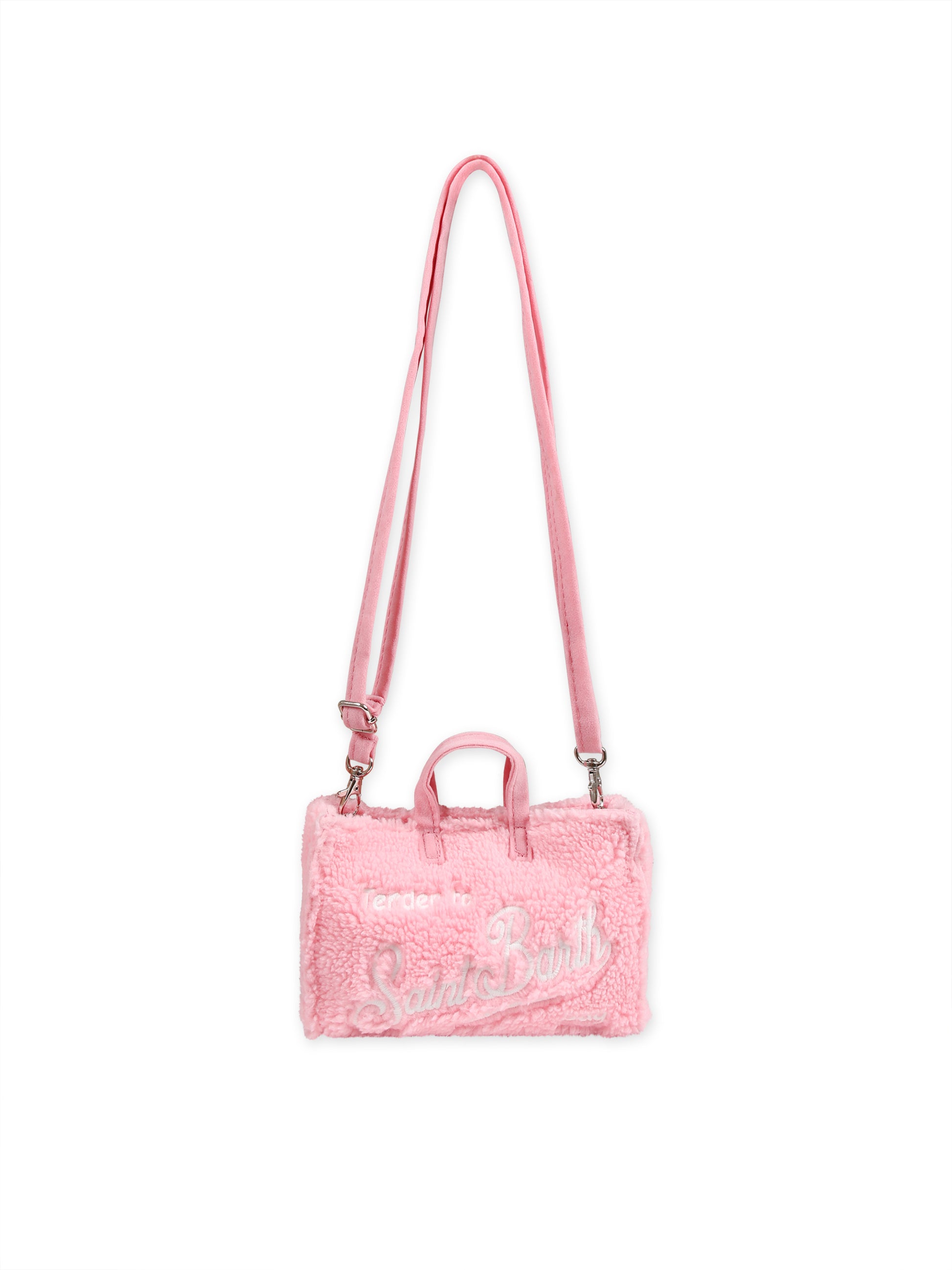 Borsa porta cellulare rosa per bambina con logo,Mc2 Saint Barth,PHONE BAG TEDDY 21 EMB