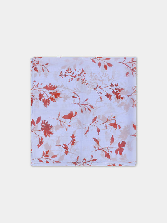 Sciarpa viola per bambina con stampa floreale,Paade Mode,234227626