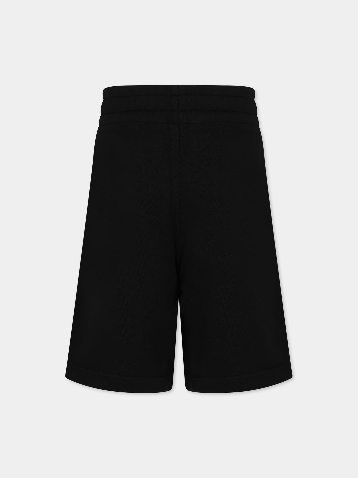 Shorts neri per bambino con logo,Boss,J24816 09B