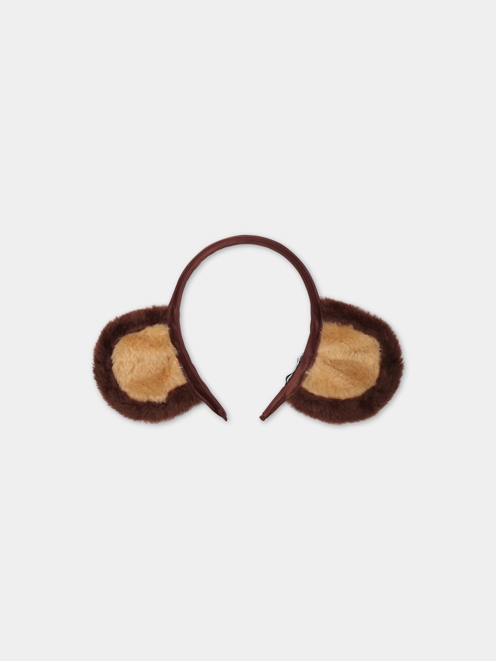 Cerchietto marrone per bambina con orecchie,Mini Rodini,2416010316