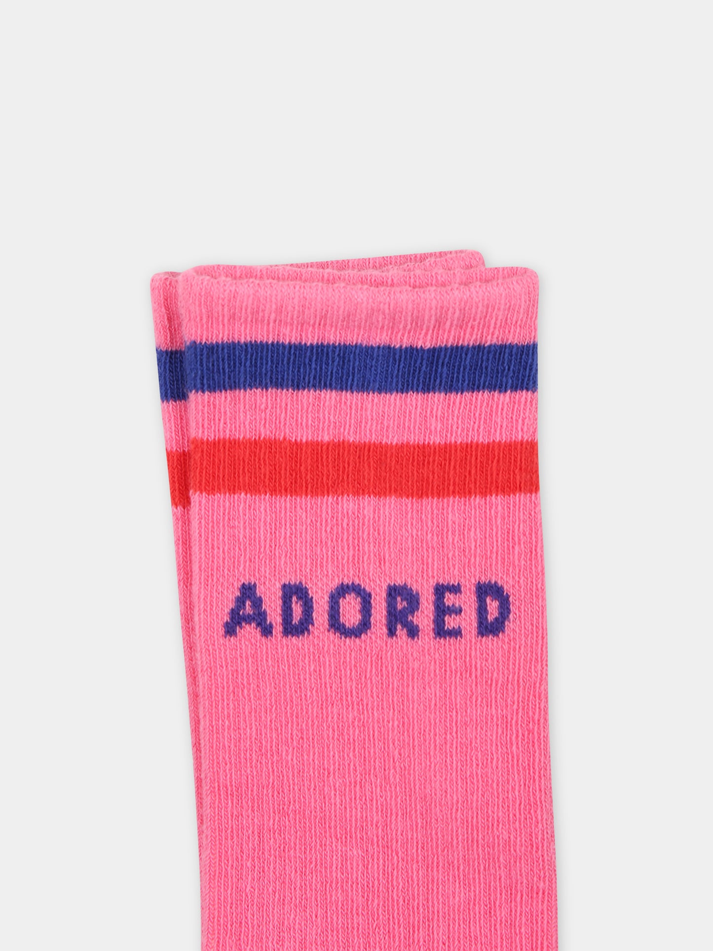 Set multicolor per bambina con rose e scritta,Mini Rodini,2416011128