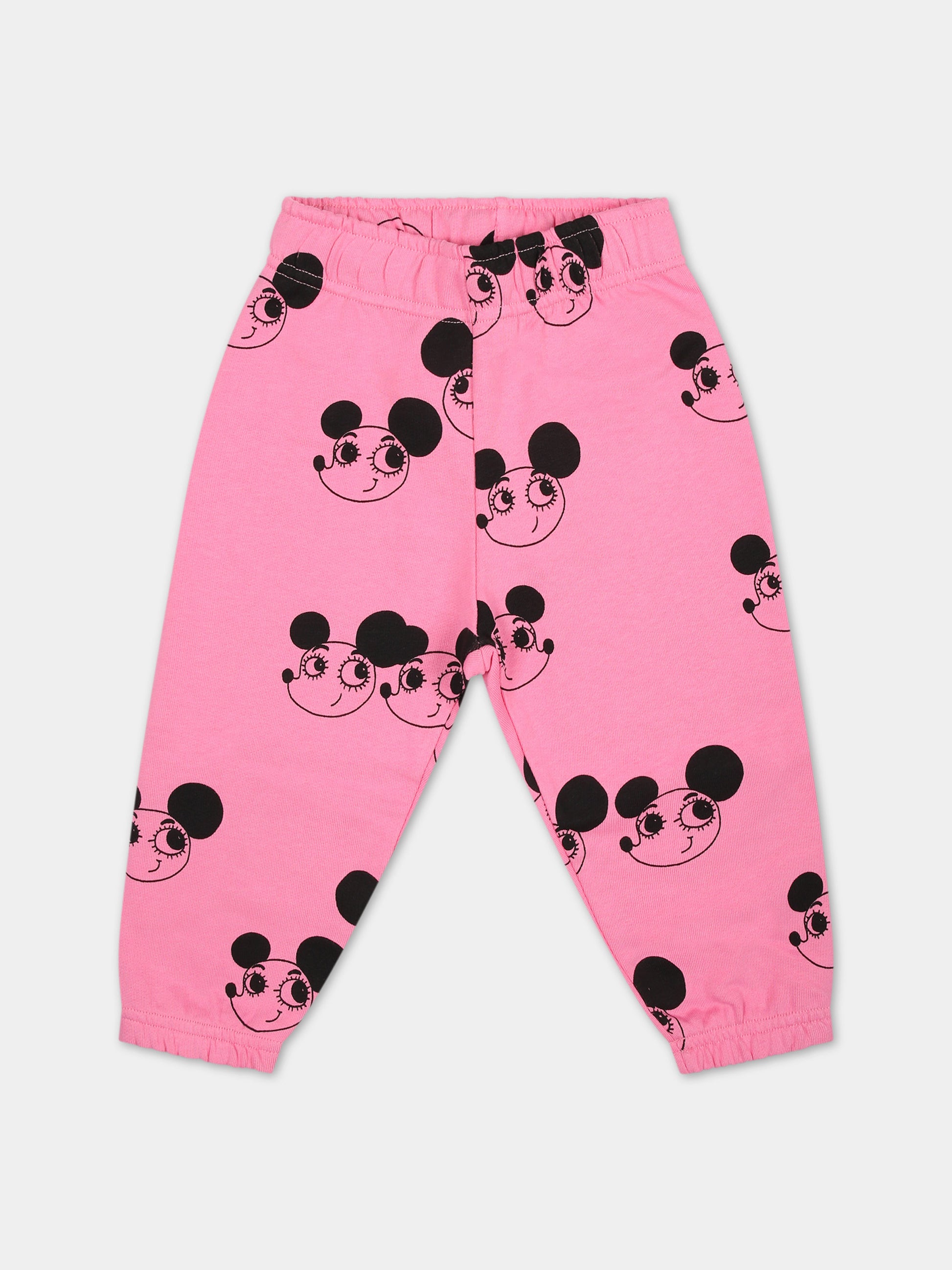 Pantaloni rosa per neonata con topolini,Mini Rodini,2413013528