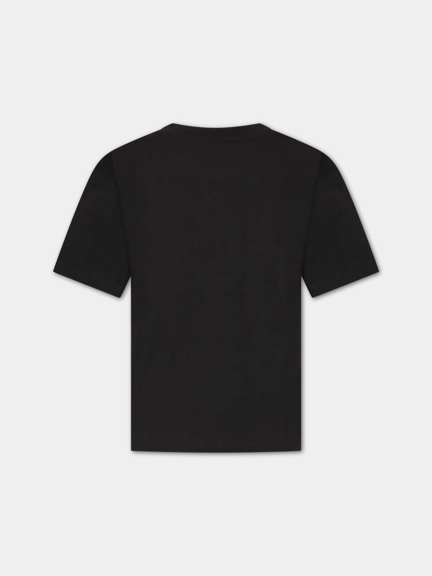 T-shirt nera per bambini con scritta,Mini Rodini,2412012199