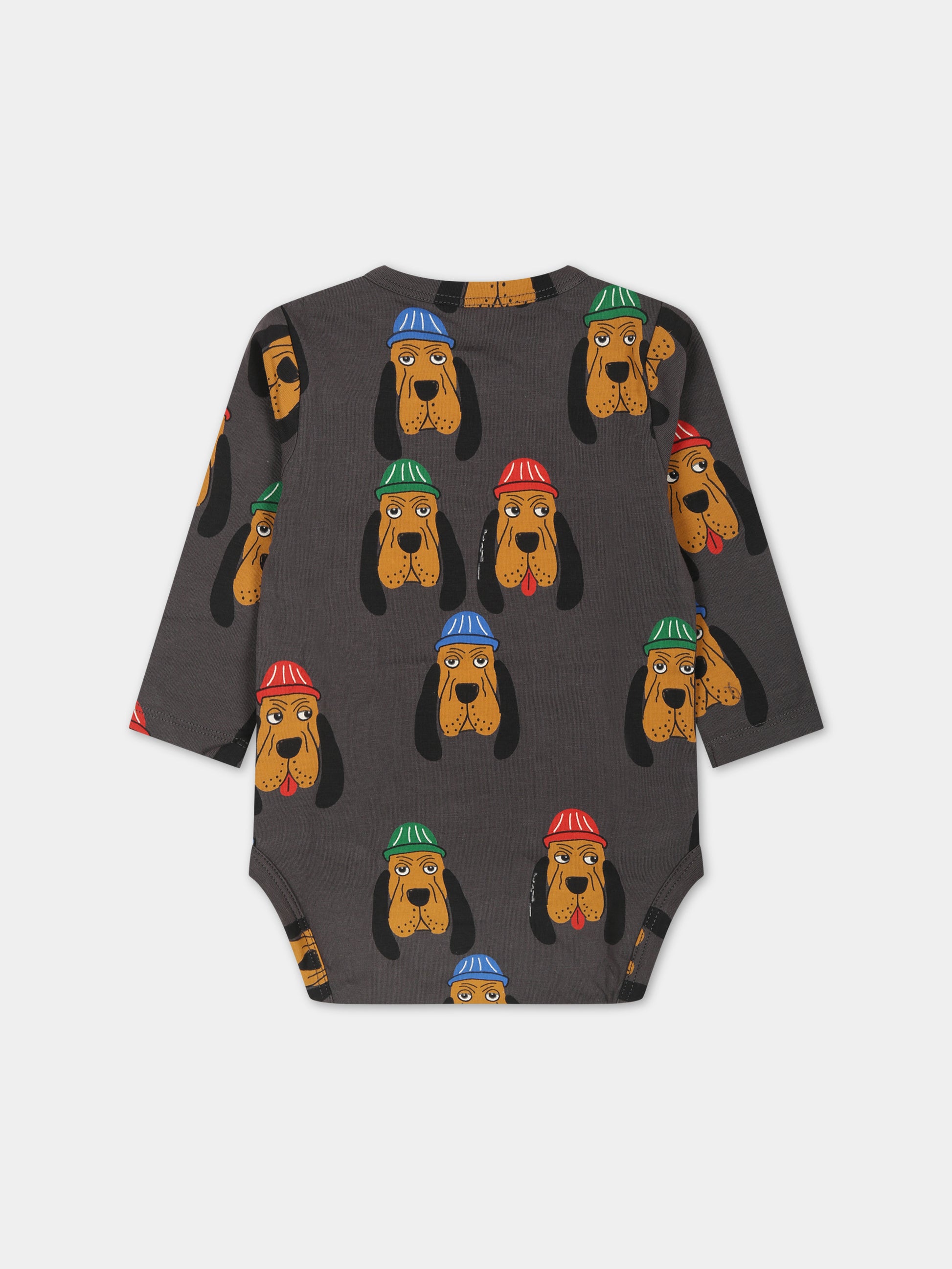 Body grigio per neonati con cani,Mini Rodini,2414010397