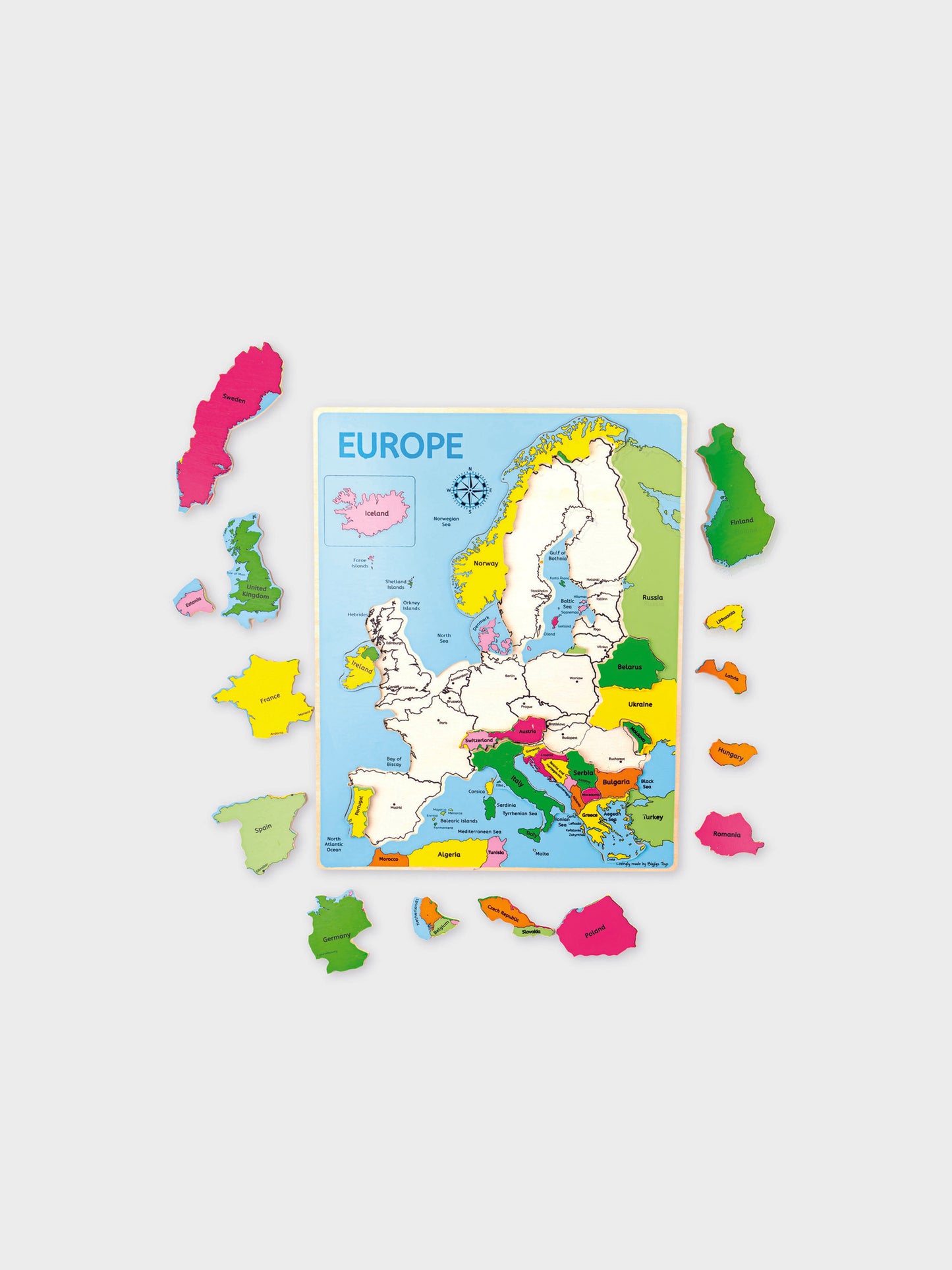 Puzzle multicolor per bambini,Bigjigs,BJ048
