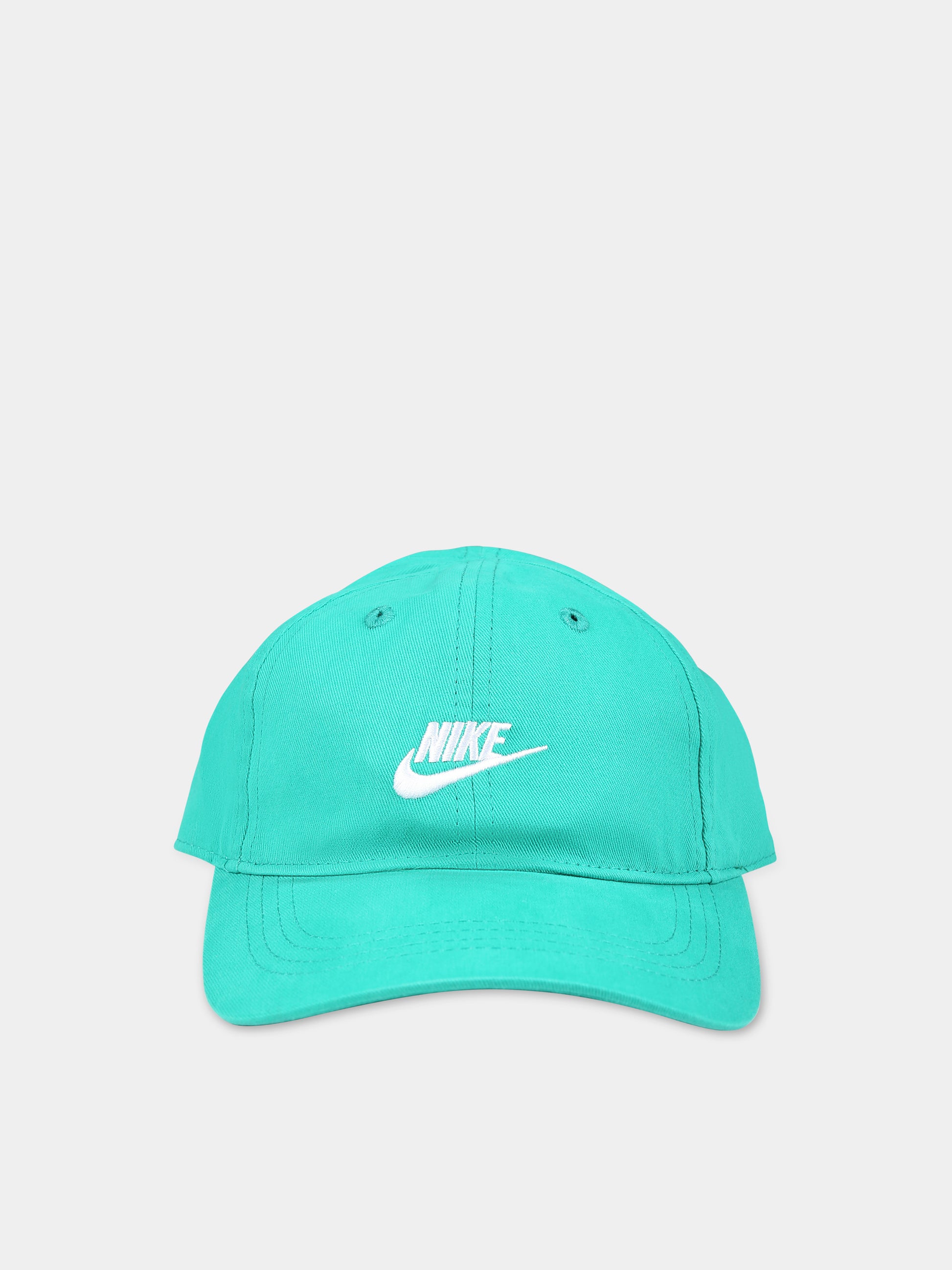 Cappello con visiera verde per bambini con iconico swoosh,Nike,8A2902 E5D