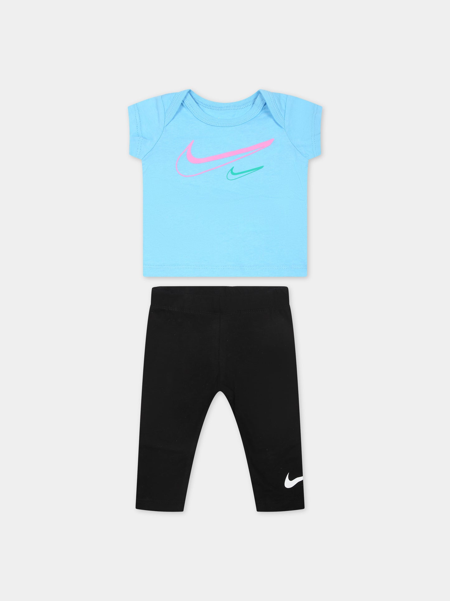 Completo multicolor per neonata con swoosh,Nike,06L846 023