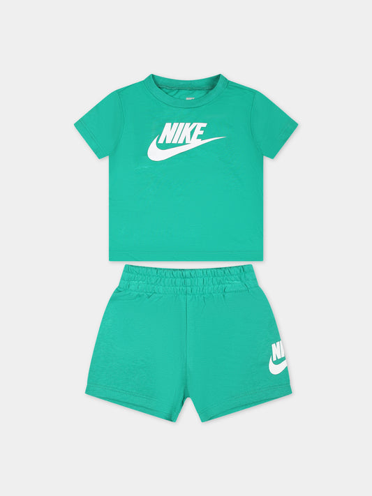 Completo verde per neonato con logo,Nike,66L596 E5D