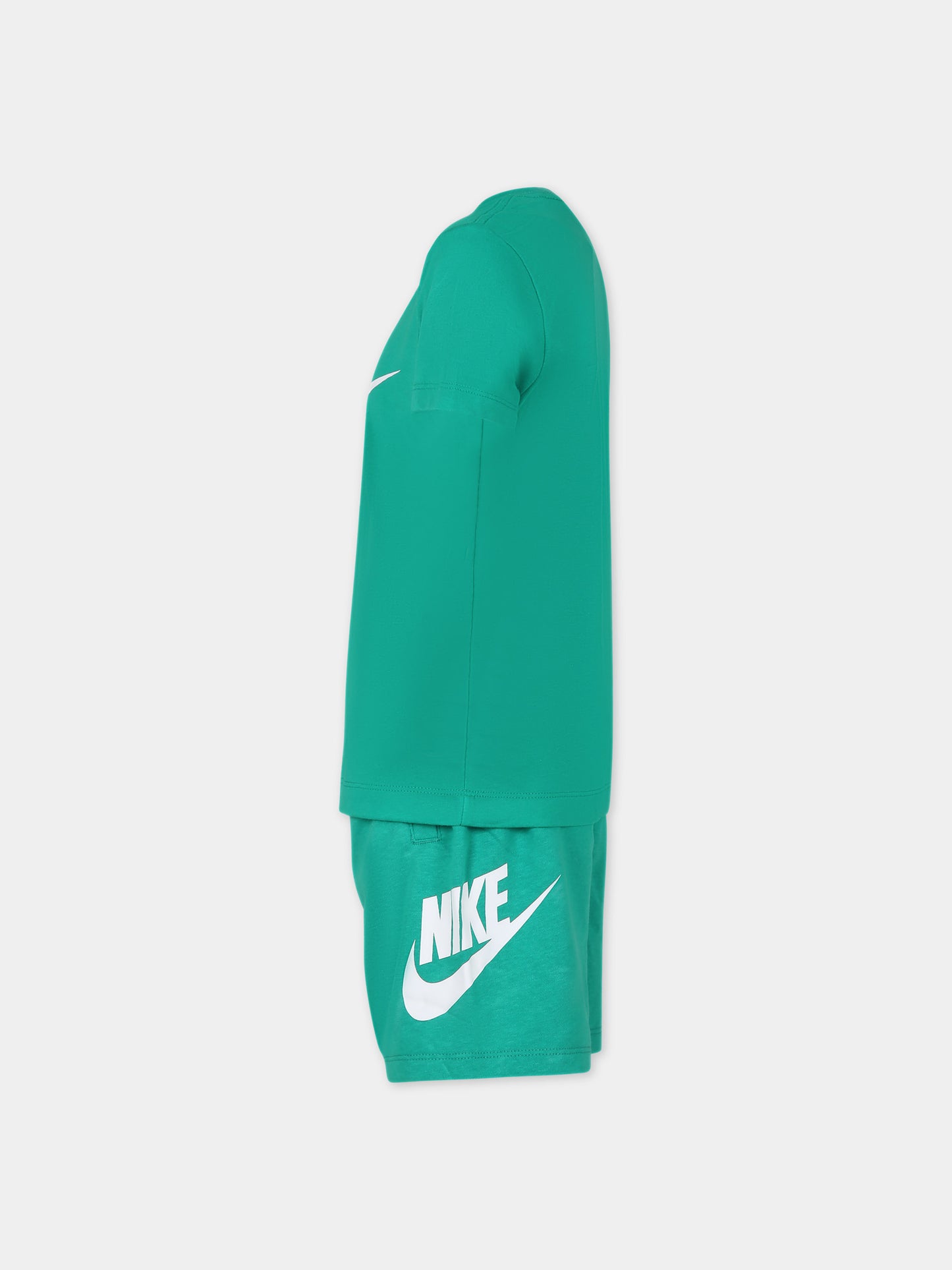 Completo verde per bambino con logo,Nike,86L596 E5D