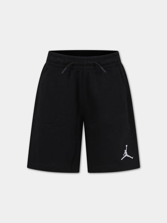 Shorts neri per bambino con iconico Jumpman,Jordan,95C575 023