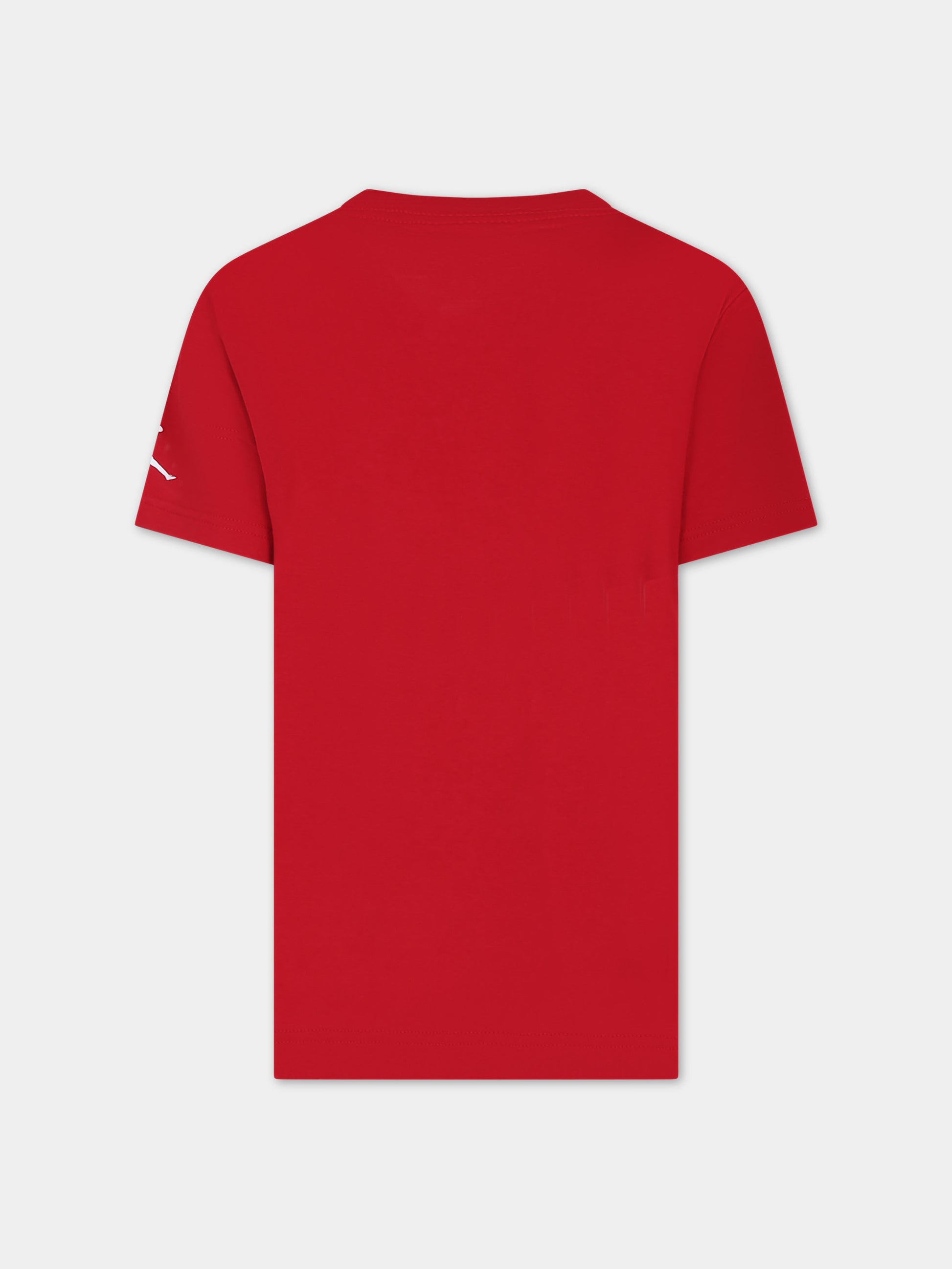 T-shirt bordeaux per bambino con logo,Jordan,95A088 R78