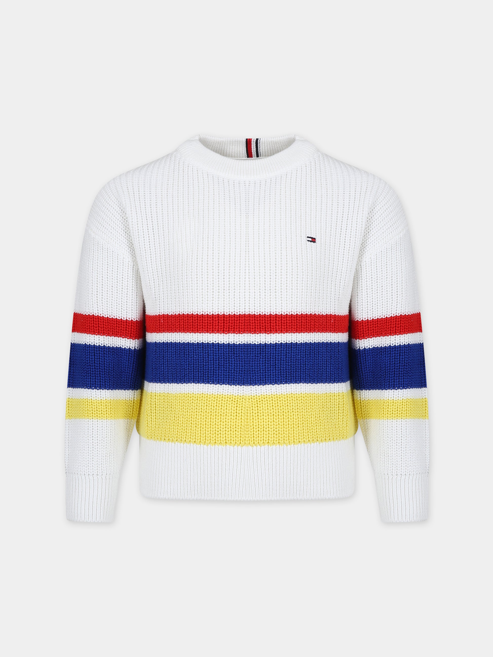 Maglione multicolor per bambino con logo,Tommy Hilfiger Junior,23FMTHKB0KB08725 YBR