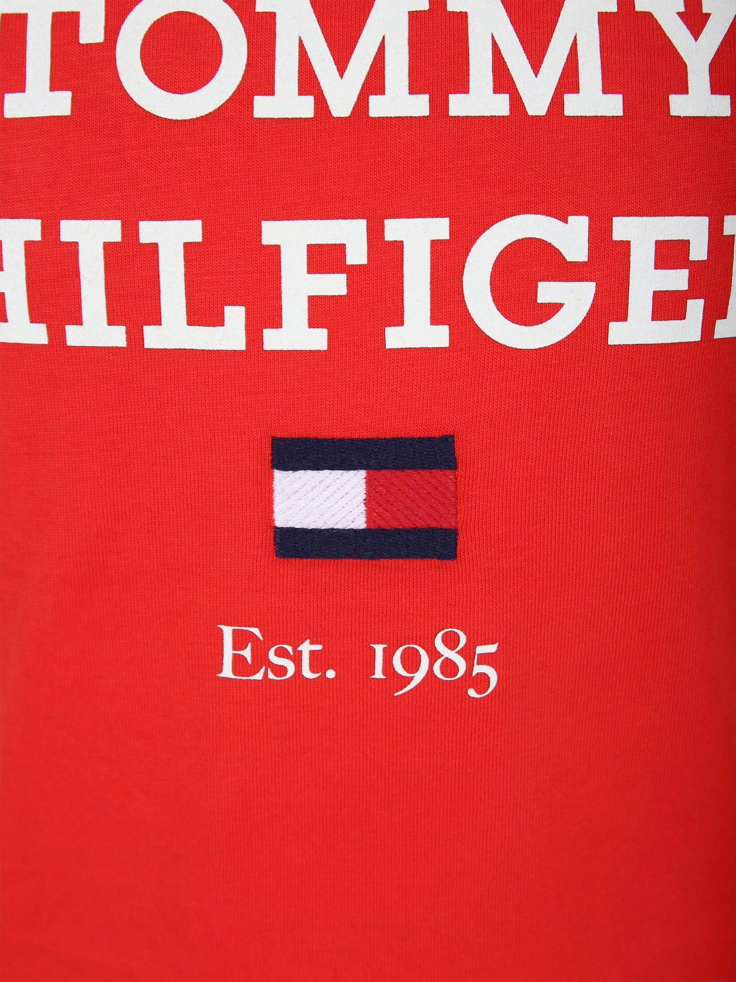 T-shirt rossa per bambino con logo,Tommy Hilfiger Junior,23FMTHKB0KB08671J XND