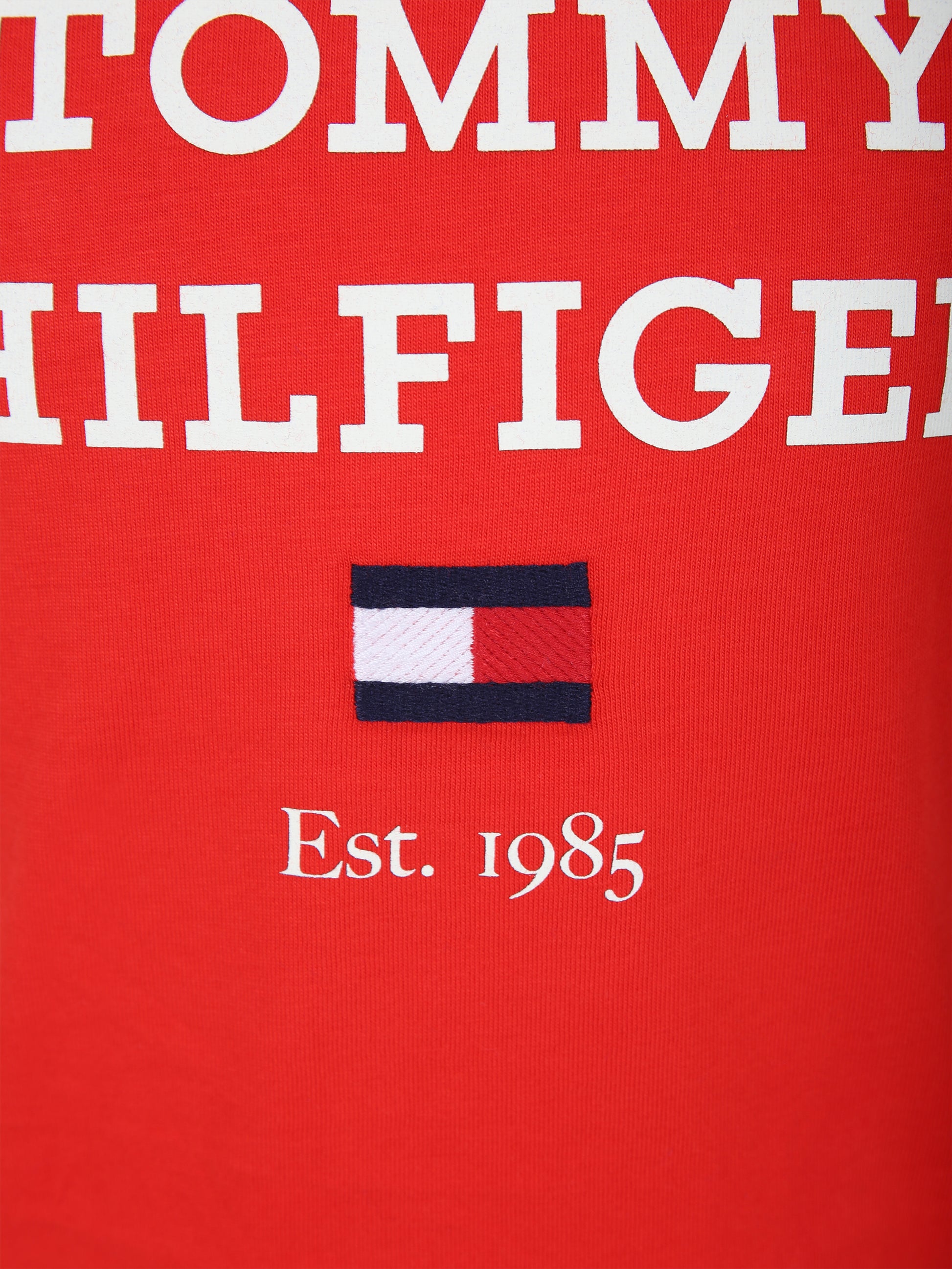 T-shirt rossa per bambino con logo,Tommy Hilfiger Junior,23FMTHKB0KB08671J XND