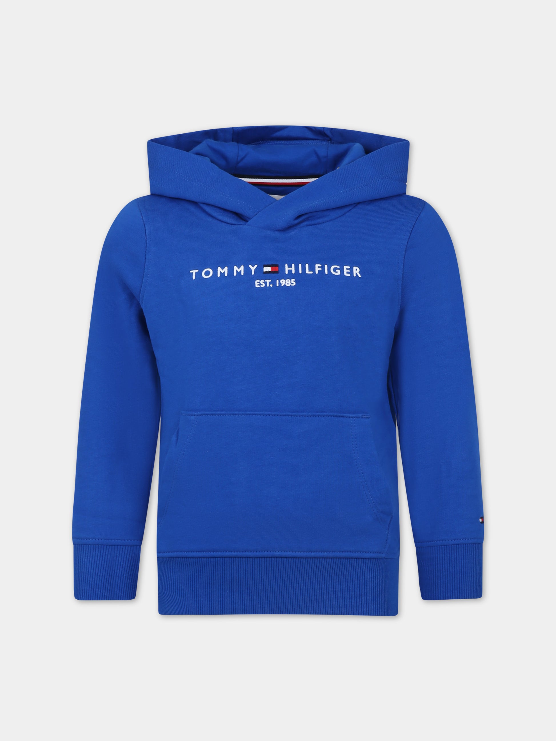 Felpa azzurra per bambino con logo,Tommy Hilfiger Junior,23FMTHKS0KS00205 C66