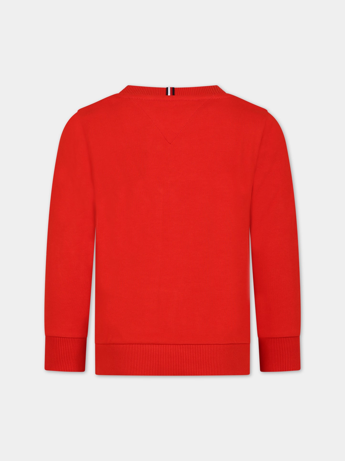 Felpa rossa per bambino con logo,Tommy Hilfiger Junior,23FMTHKB0KB08713J XND