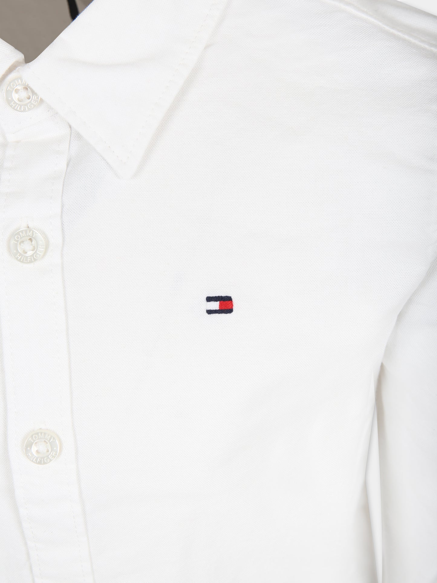 Camicia bianca per bambino con logo,Tommy Hilfiger Junior,23FMTHKB0KB08728J YBR