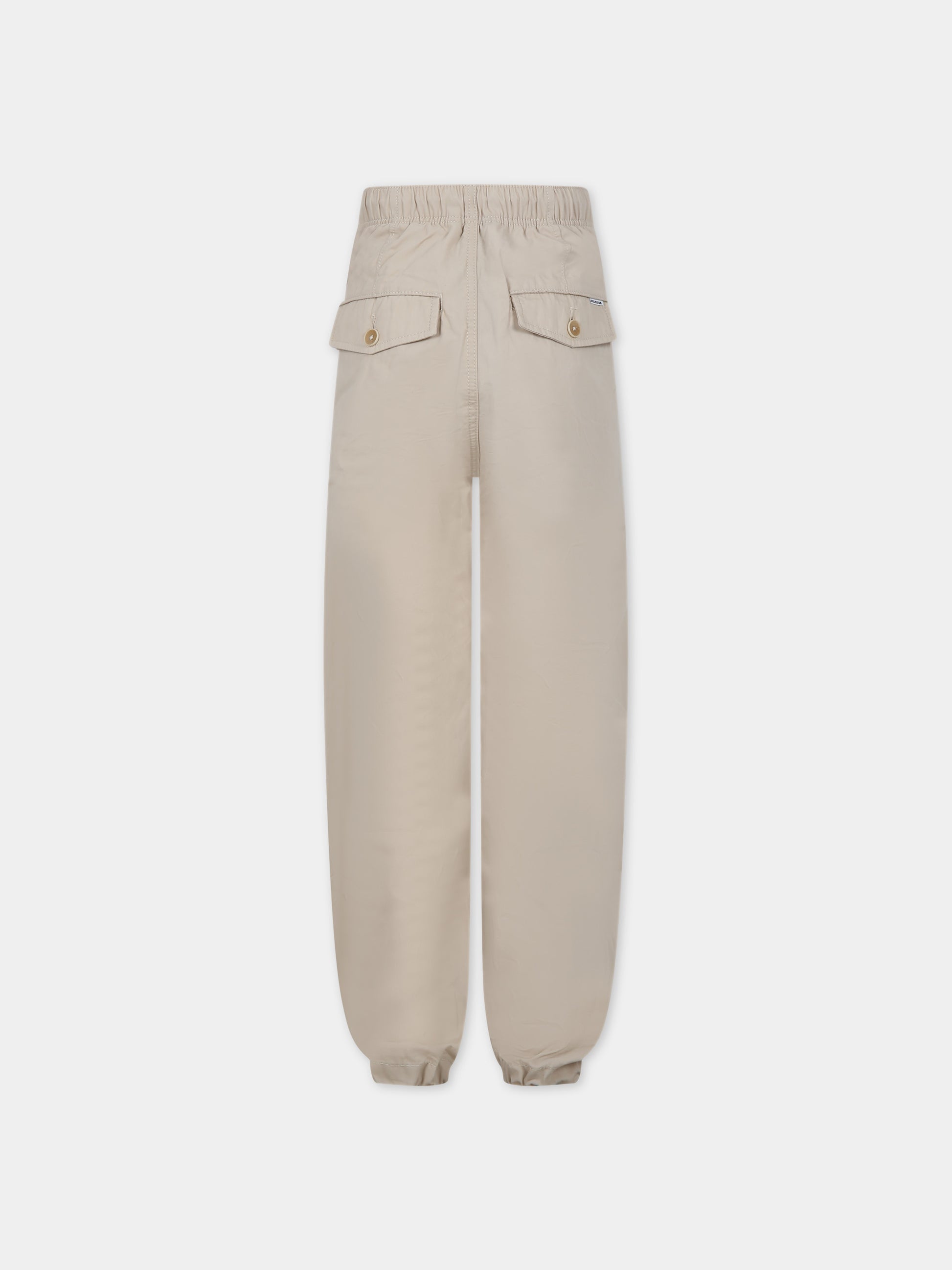 Pantaloni beige per bambino con logo,Tommy Hilfiger Junior,23FMTHKB0KB08703T AES