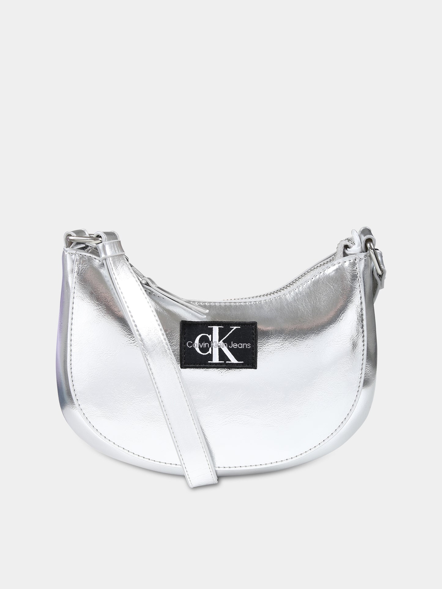 Borsa argento per bambina con logo,Calvin Klein Kids,23FMCKIU0IU00560 0IM