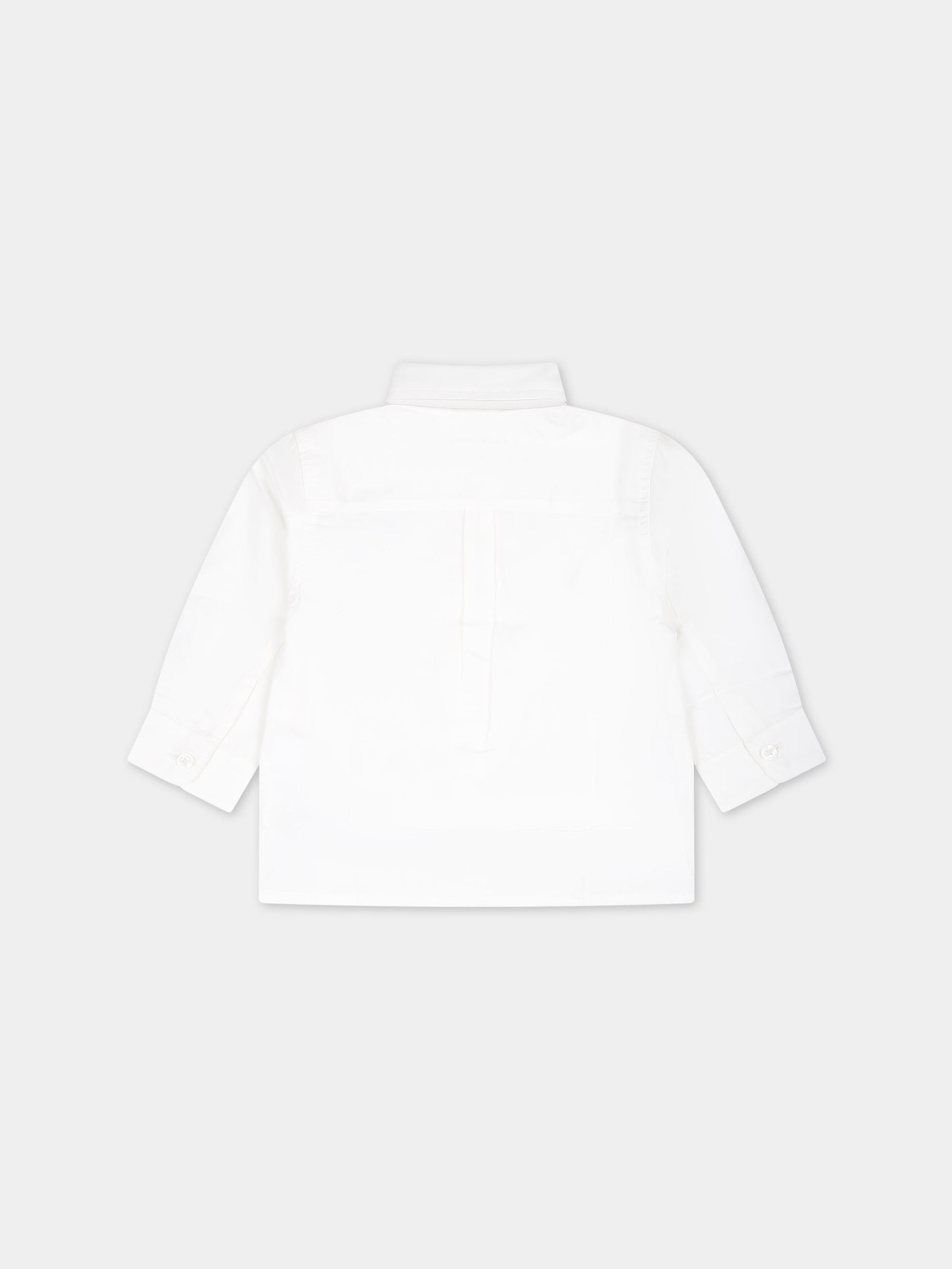 Camicia bianca per neonato con logo,Calvin Klein Kids,23FMCKIN0IN00161 YAF