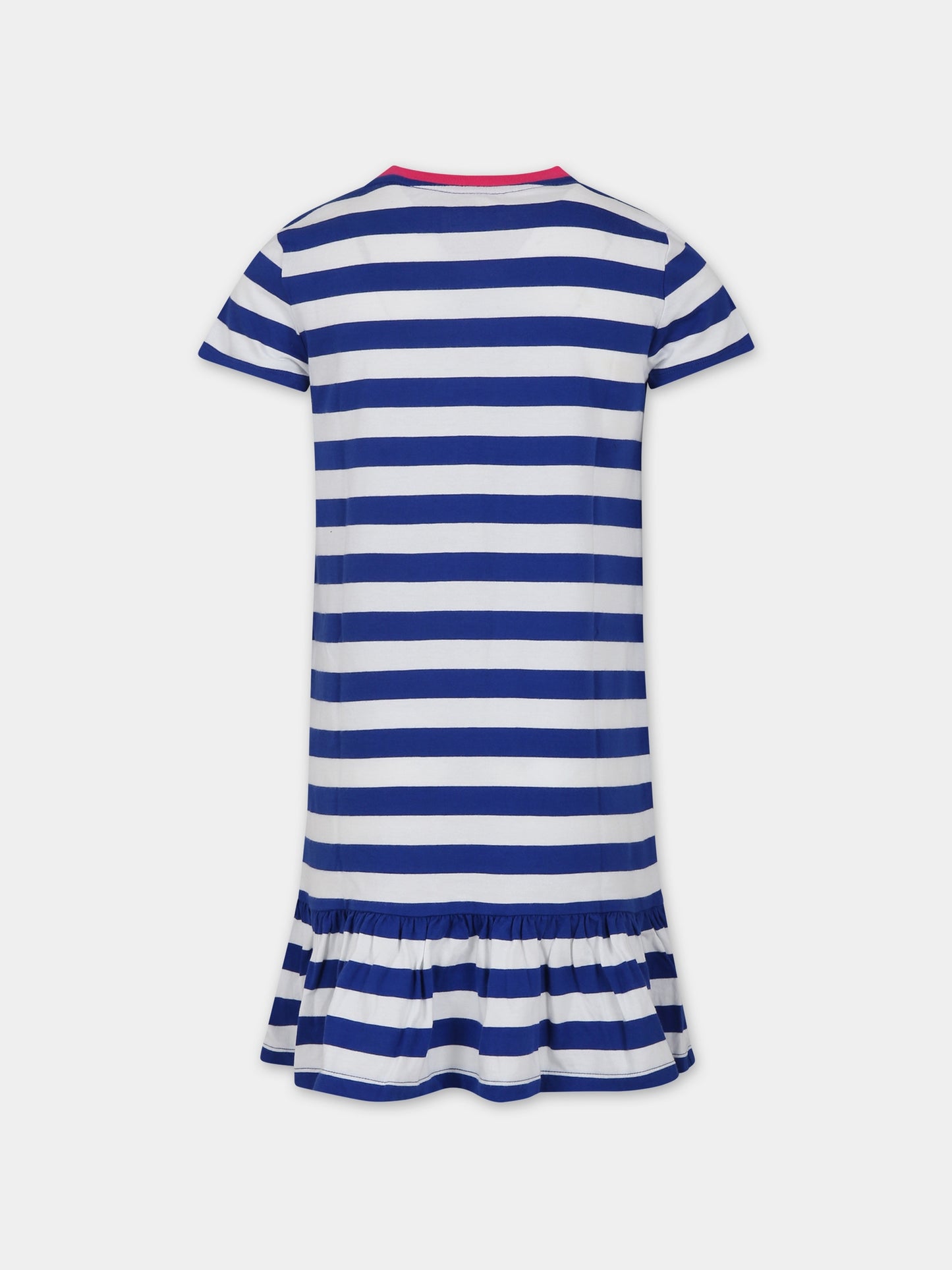Vestito blu per bambina con Polo Bear,Ralph Lauren Kids,926019001