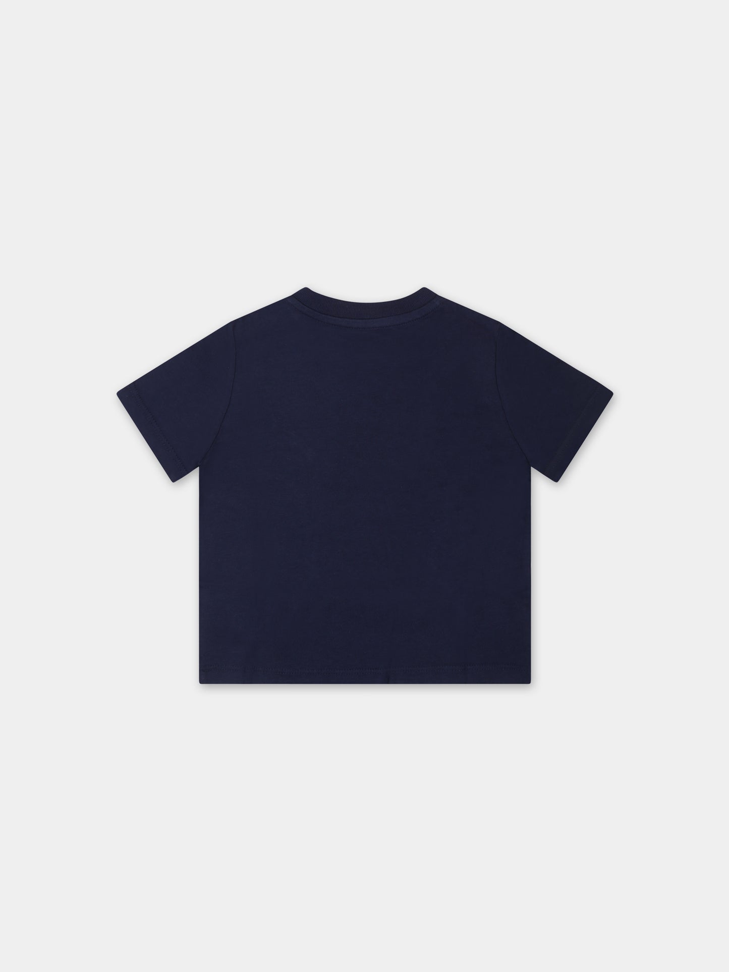 T-shirt blu per neonato con Polo bear,Ralph Lauren Kids,853828025