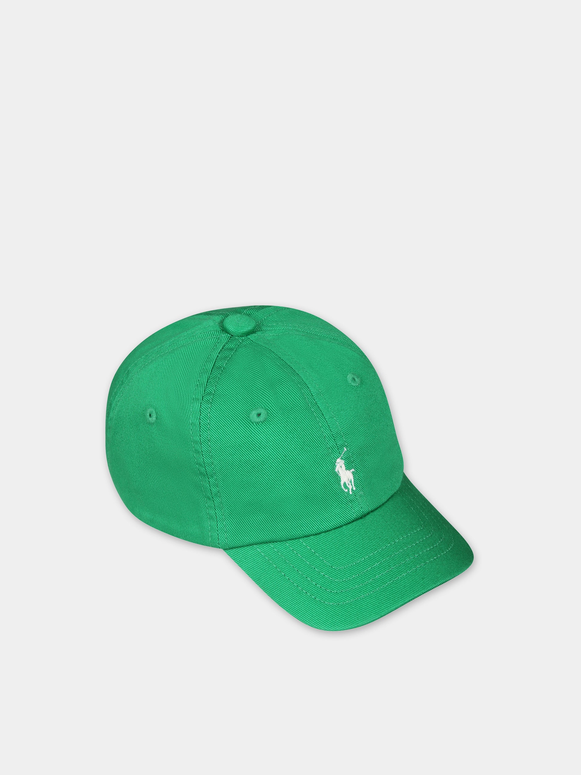 Cappello verde per bambino con cavallino,Ralph Lauren Kids,785653051