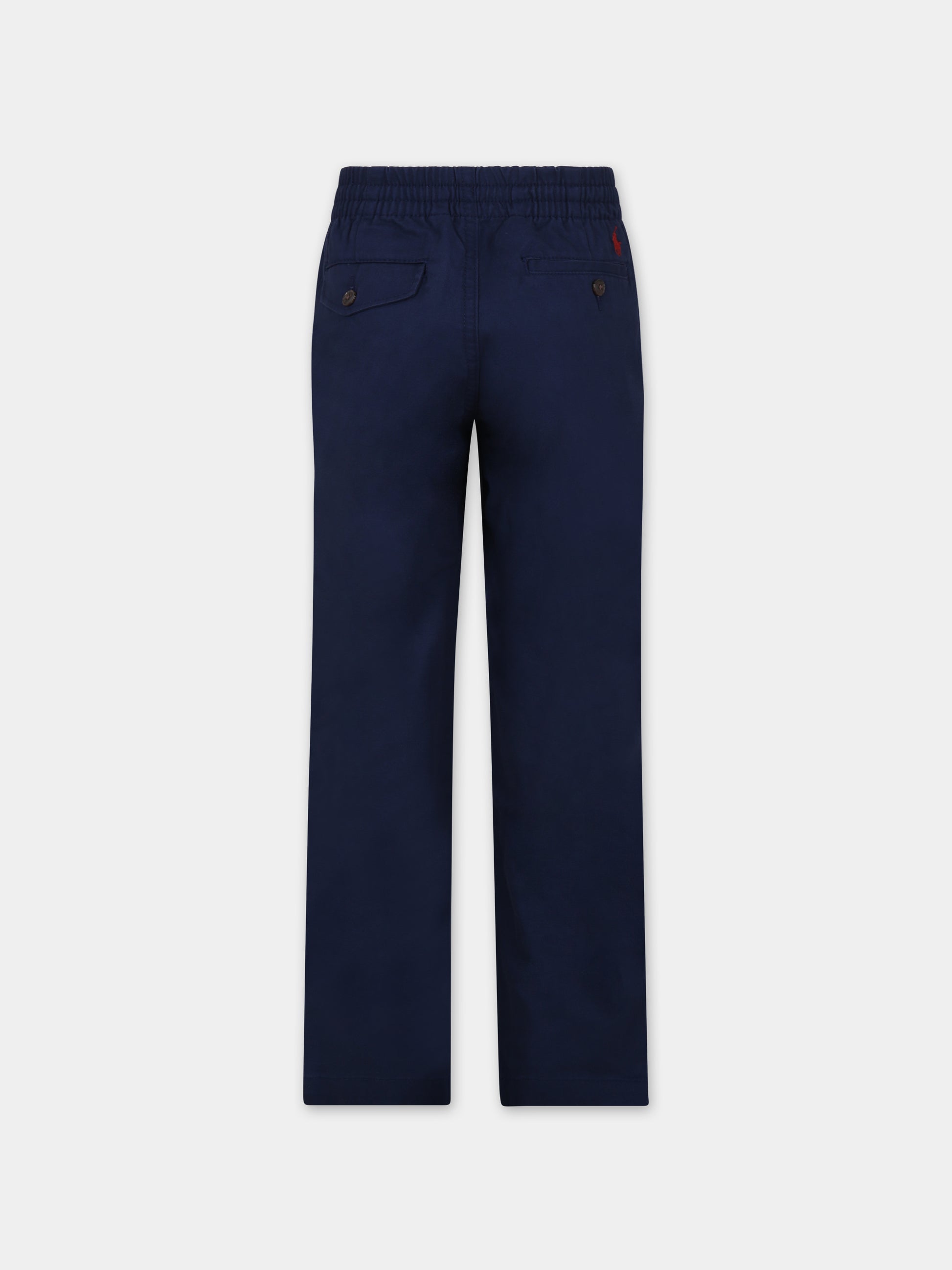 Pantaloni blu per bambino con cavallino,Ralph Lauren Kids,855803002