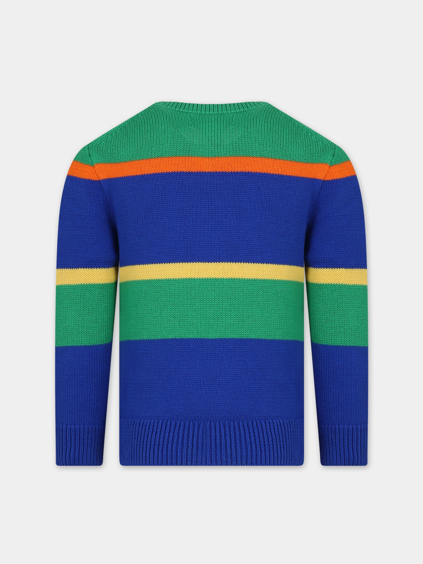 Maglione blu per bambino con logo e iconico cavallino,Ralph Lauren Kids,926239001