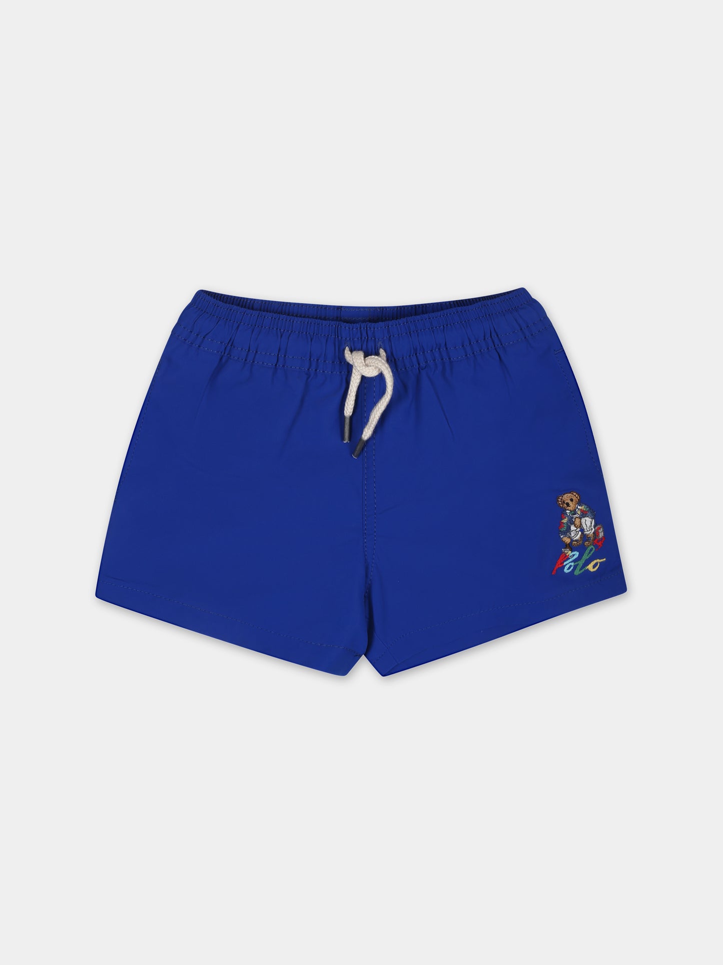 Boxer mare blu per neonato con Polo Bear,Ralph Lauren Kids,926419002