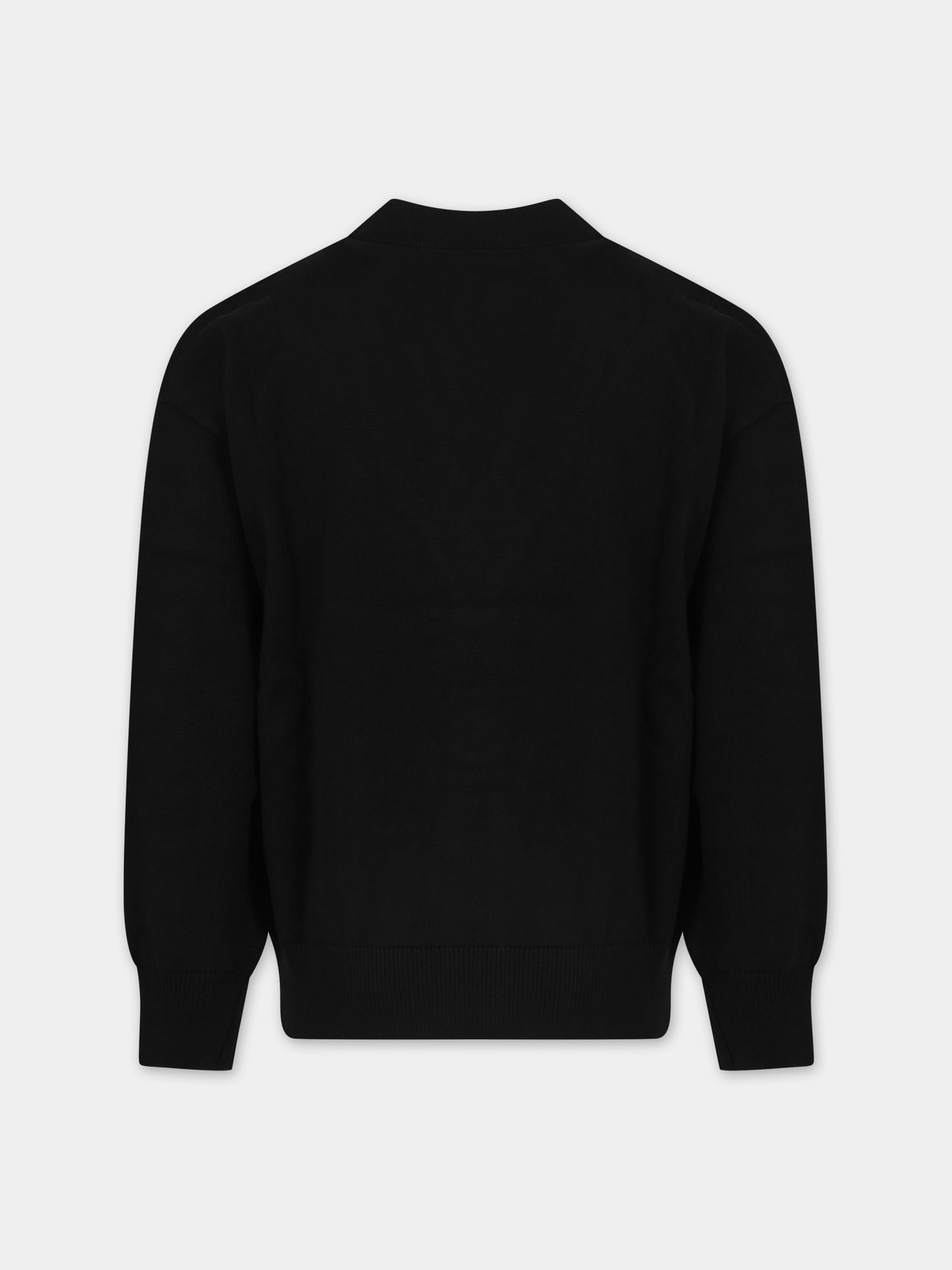 Cardigan blu per bambino con logo ricamato,Armani Junior,3D4M52 4MHUZ 0920