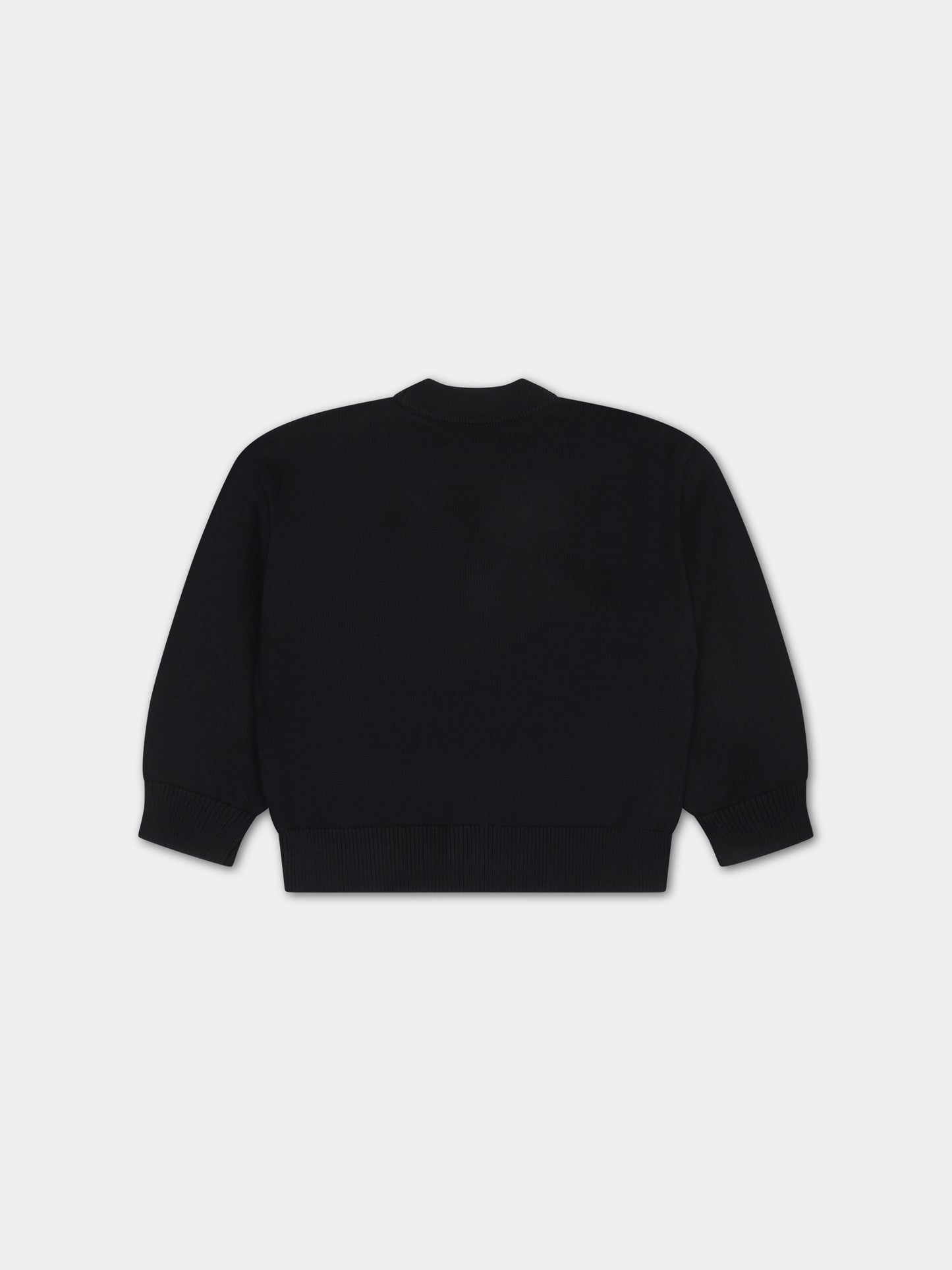 Cardigan blu per neonato con iconico aquilotto,Armani Junior,3DHM52 4MHUZ 0920