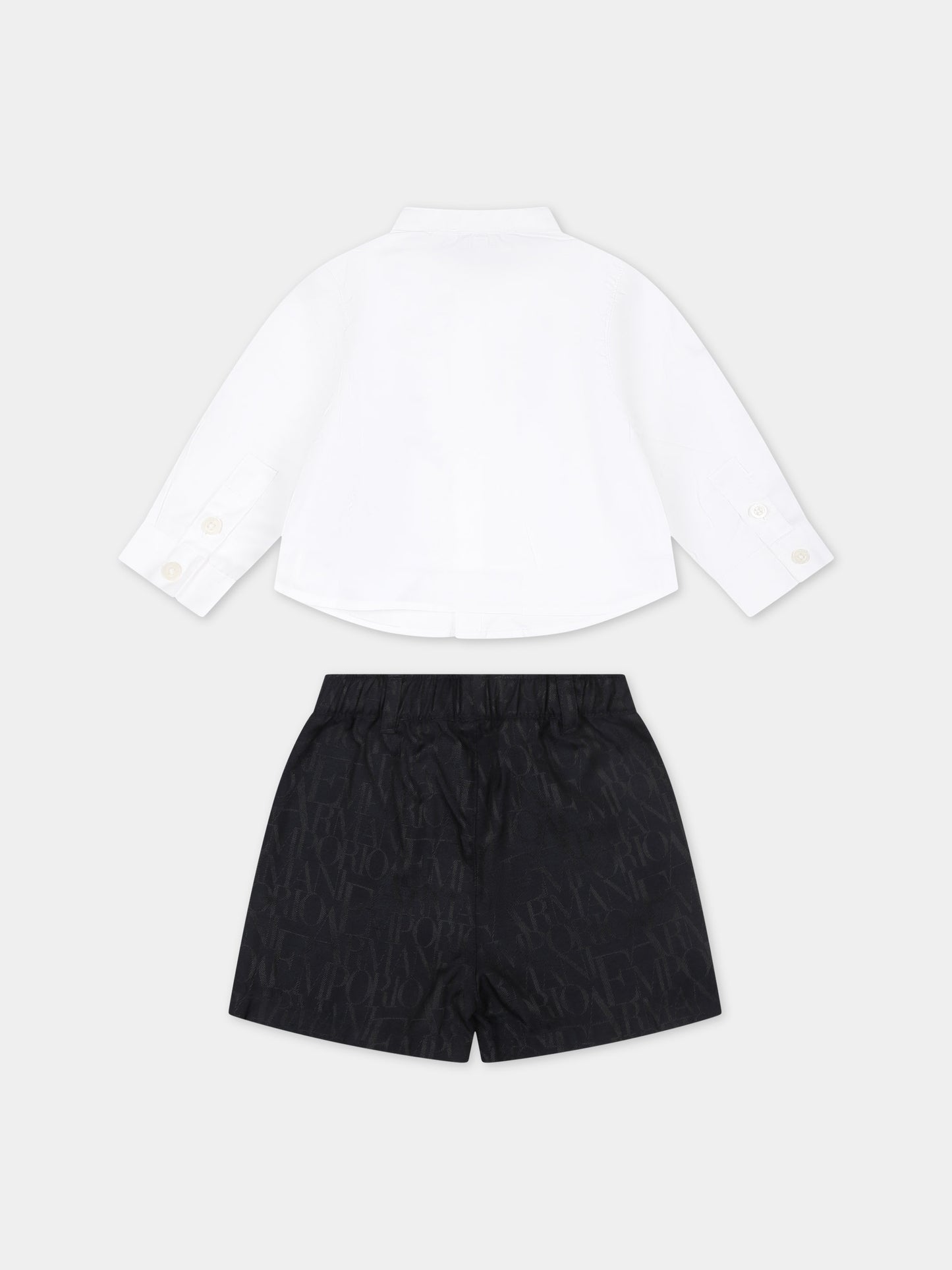 Completo multicolor per neonato con logo,Emporio Armani,3DHVJ3 4NGDZ F124