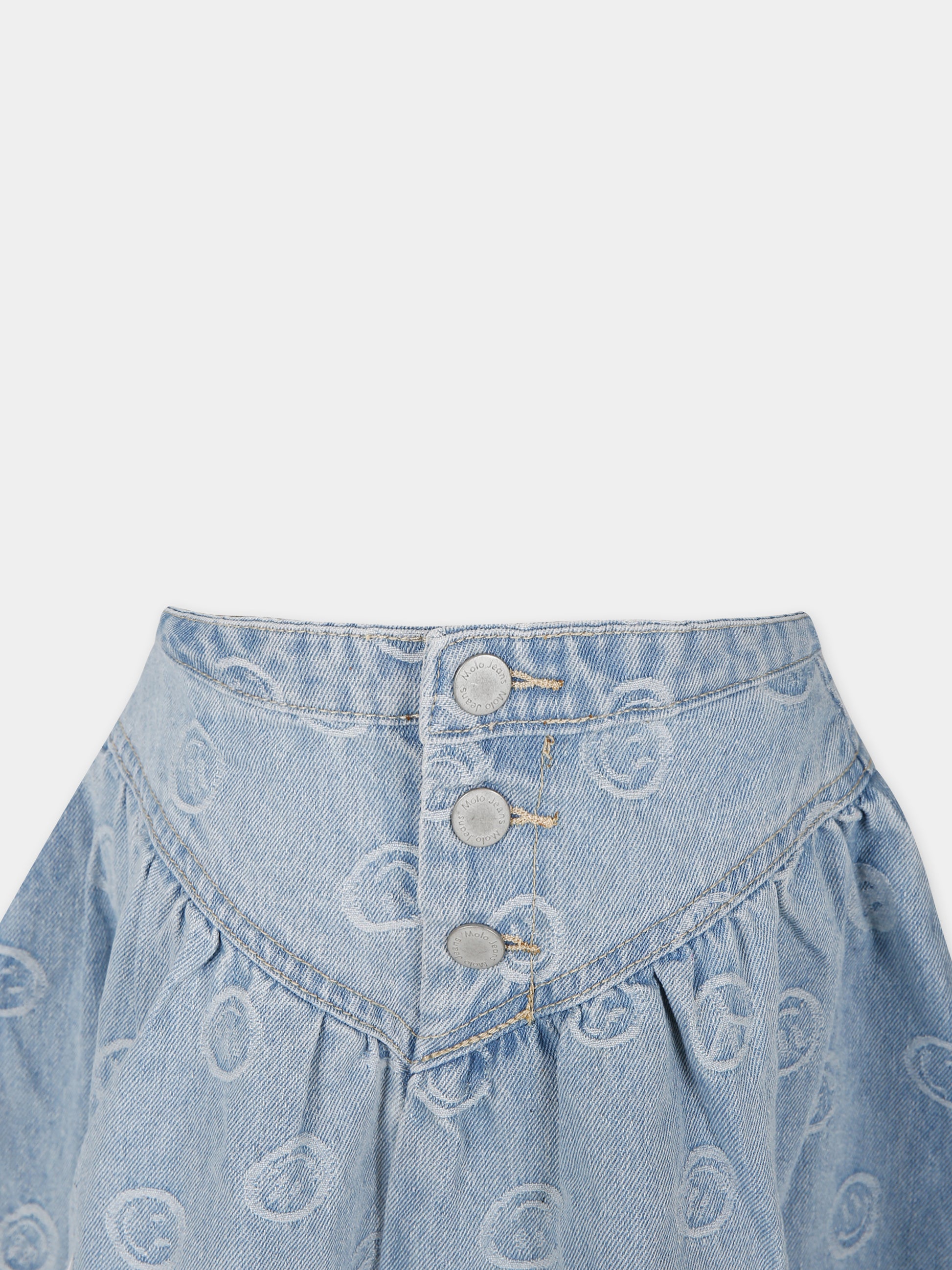 Gonna casual in denim Betsy per bambina con smile,Molo,2S24D105 8903