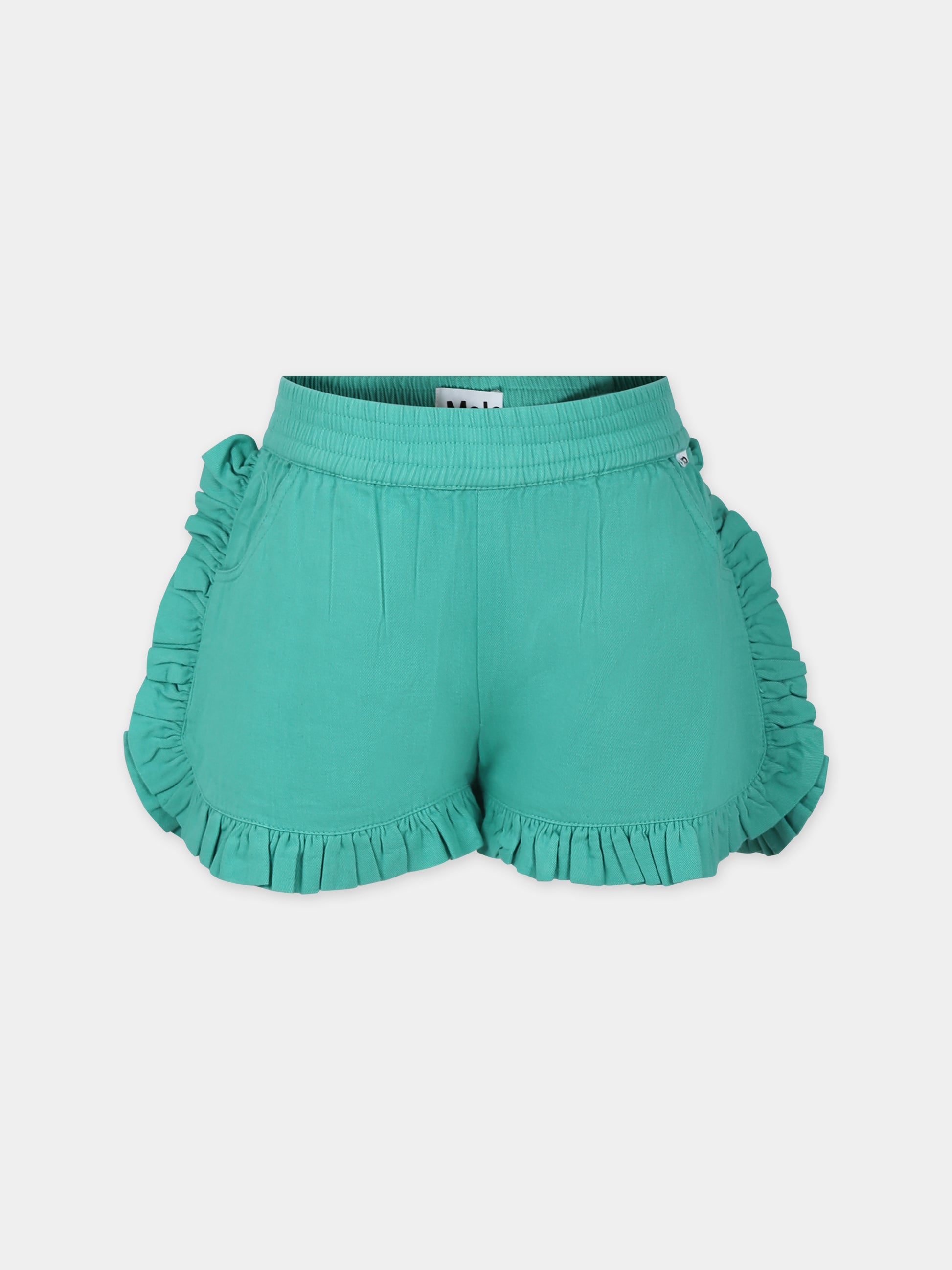 Shorts sportivi verdi per bambina,Molo,2S24H119 8886